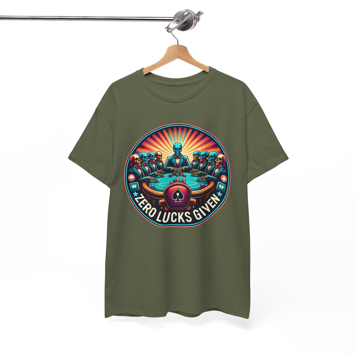 Zero Lucks Given unisex heavy cotton tee Poker Apparel