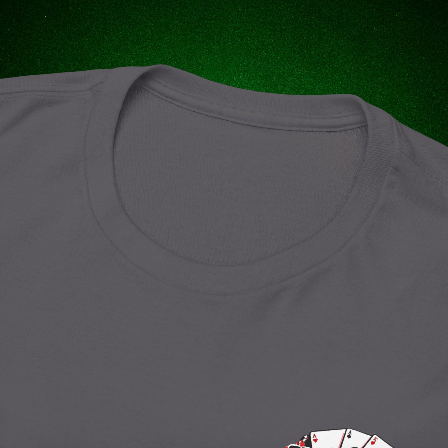 No Lucks Given Large Clover Poker T-Shirt Good Luck All-in