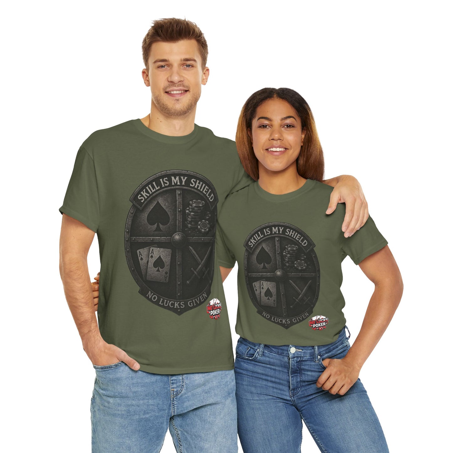 Stack or Shatter Poker T-Shirt | No Lucks Given – Skill Over Luck