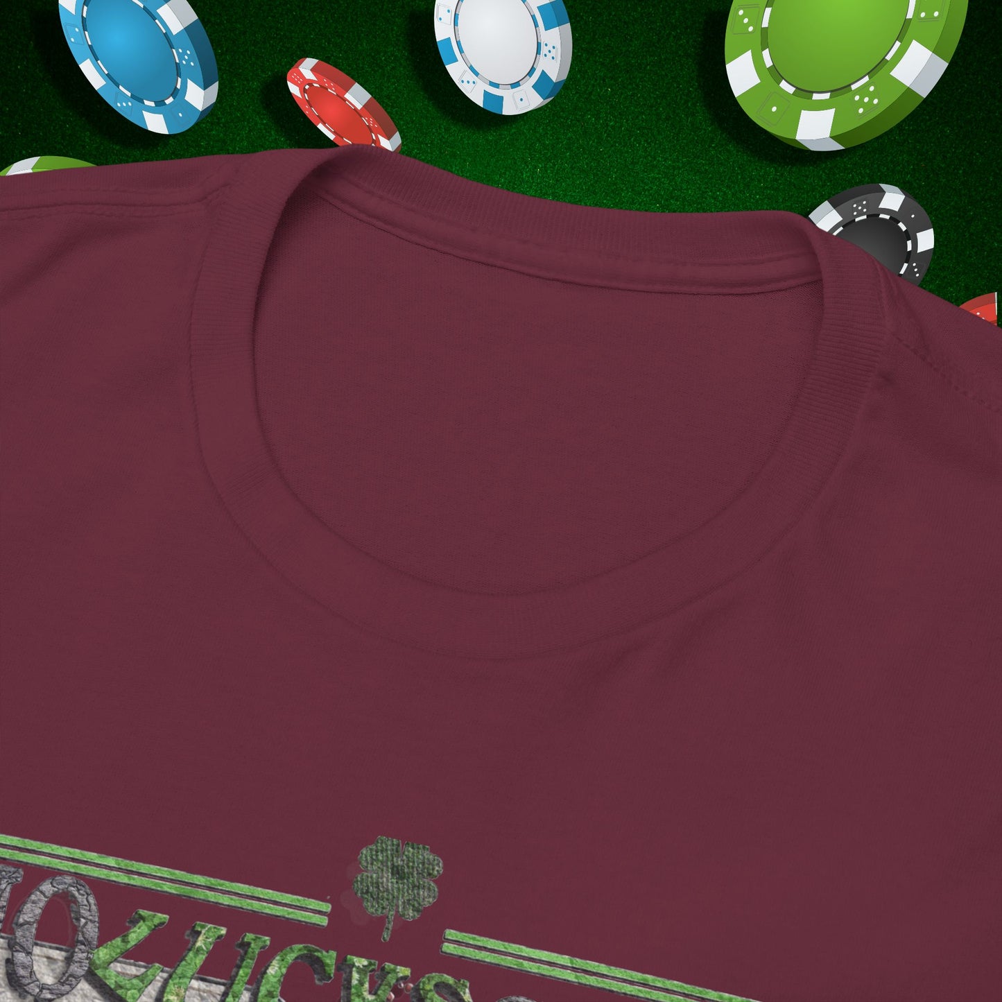 No Lucks Given Skull Breaking thru Ace of Spades T-Shirt Must have Good Luck All-in