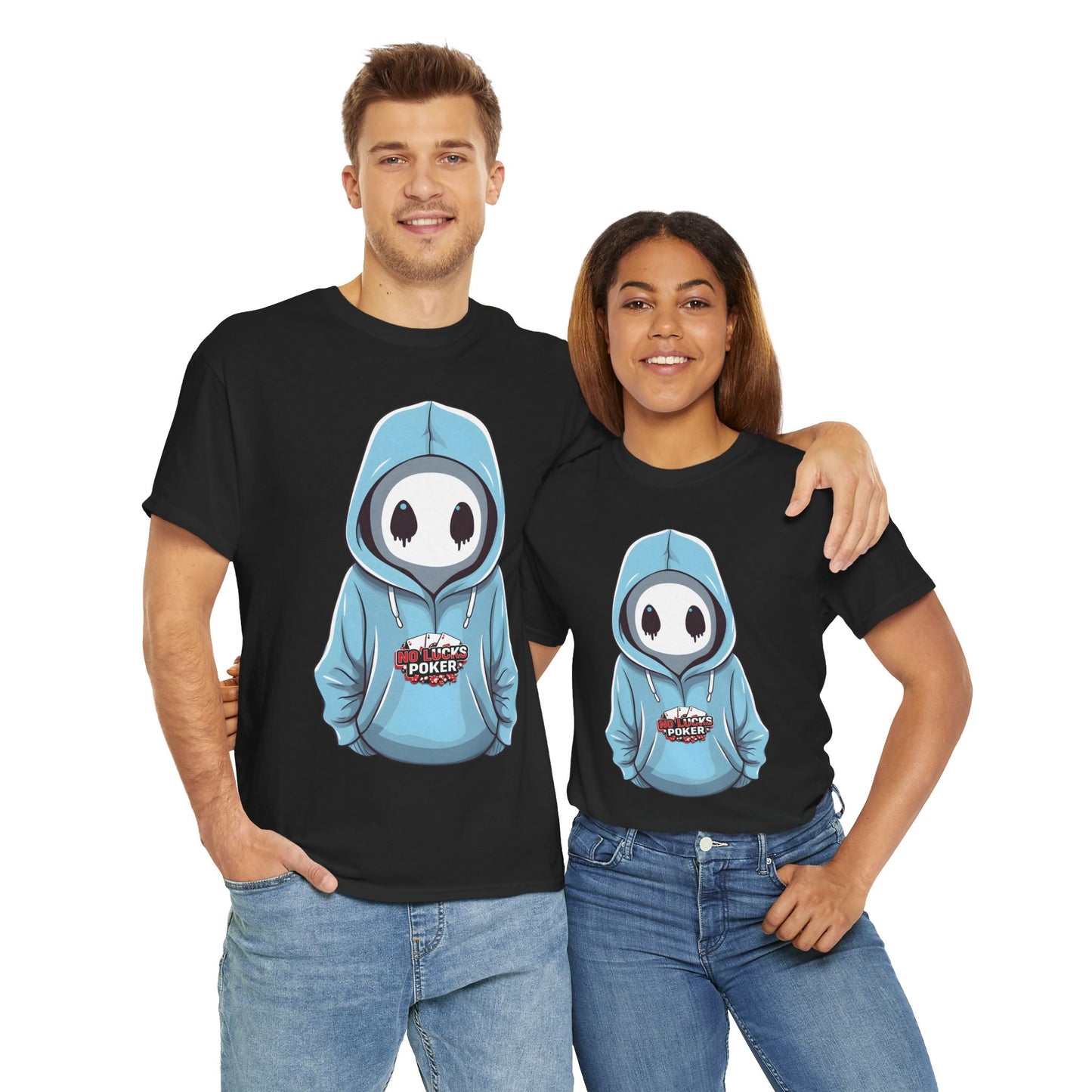 No Lucks Given – Mysterious Hoodie Player Poker Tee