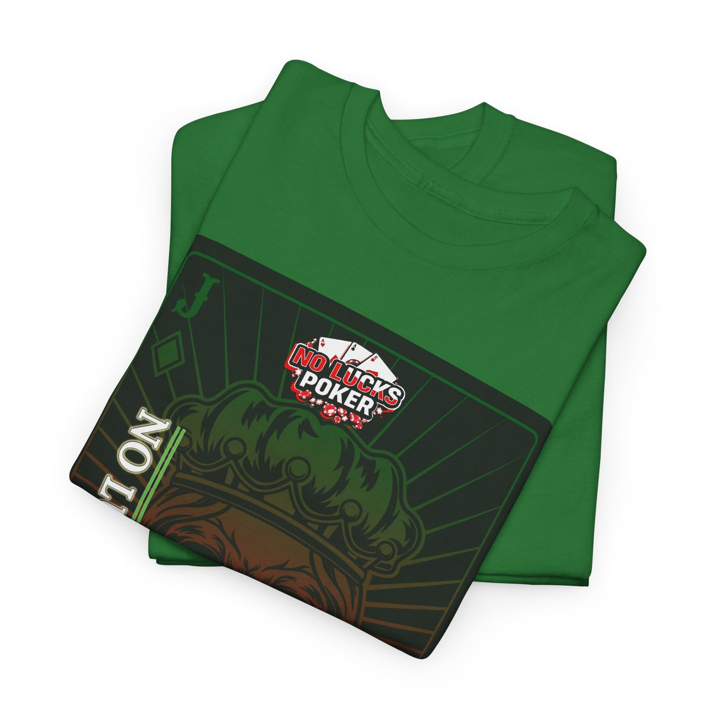 No Lucks Given – Jack Skull Crown Poker Tee (Green & Red Edition)