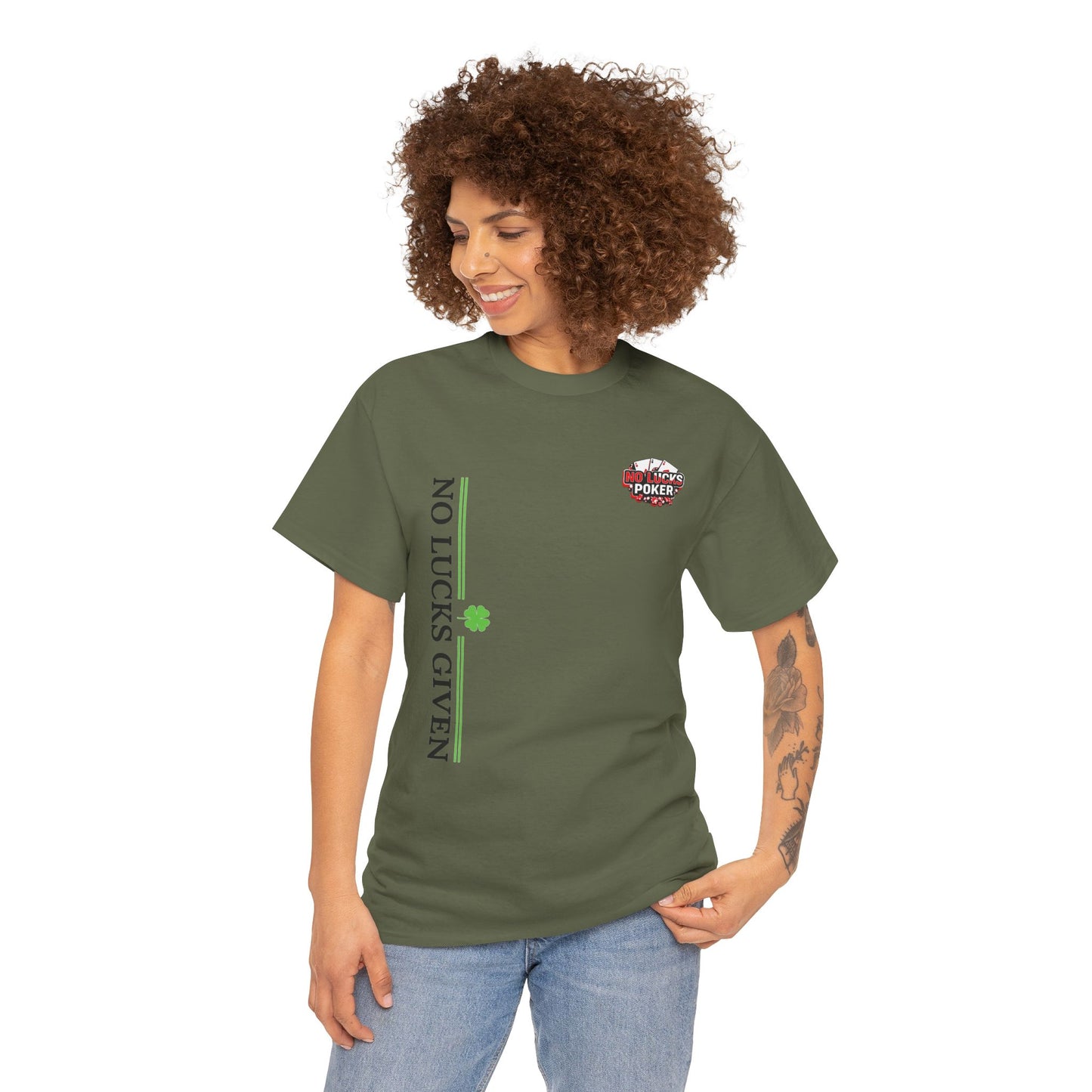 No Lucks Given – Signature Logo Poker Tee (All In Edition)