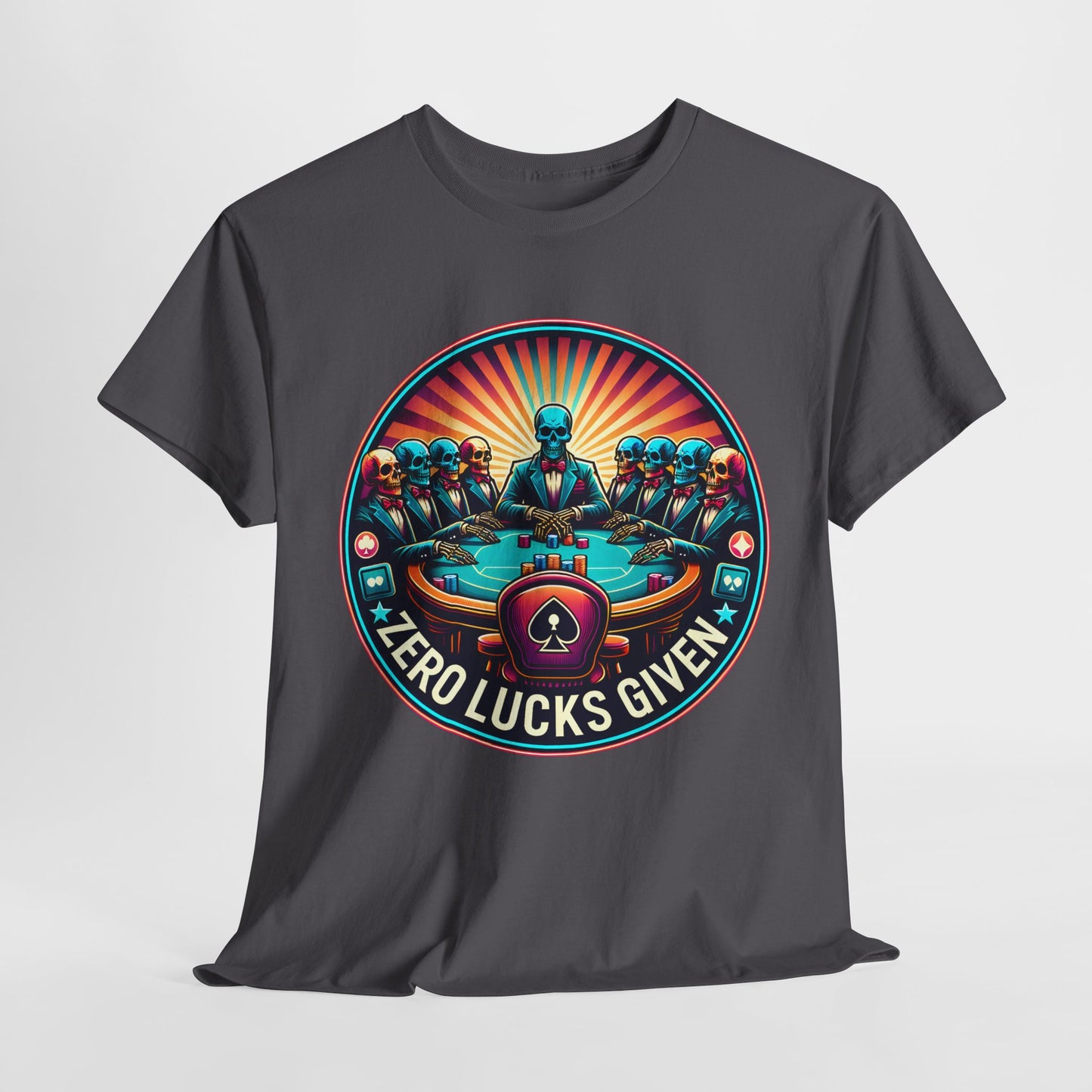Zero Lucks Given unisex heavy cotton tee Poker Apparel