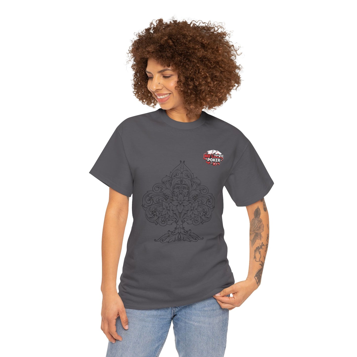 No Lucks Given – Spade Poker T-Shirt (Good Luck, All In)