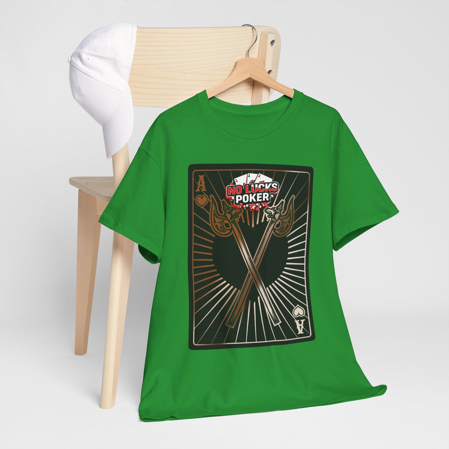 No Lucks Given: Ace of Hearts & Axes – Poker T-Shirt