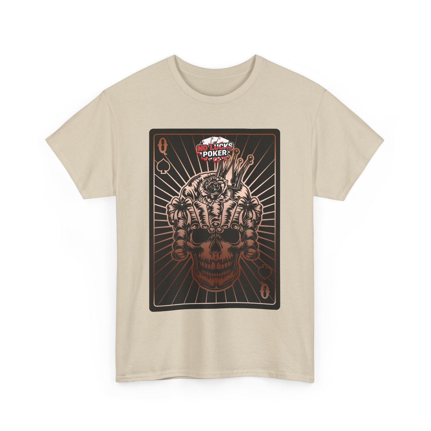 No Lucks Given – Angry Queen of Spades Poker Tee (Copper Edition)