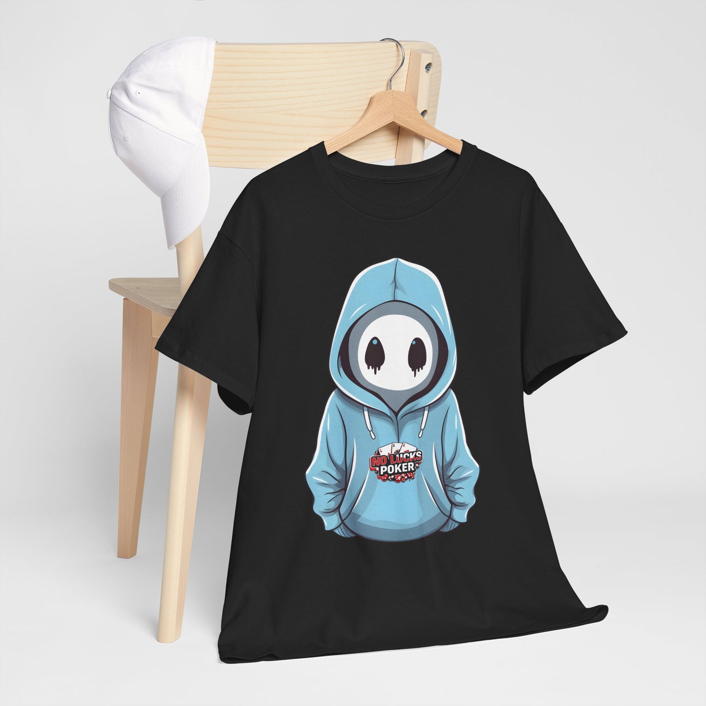 No Lucks Given – Mysterious Hoodie Player Poker Tee