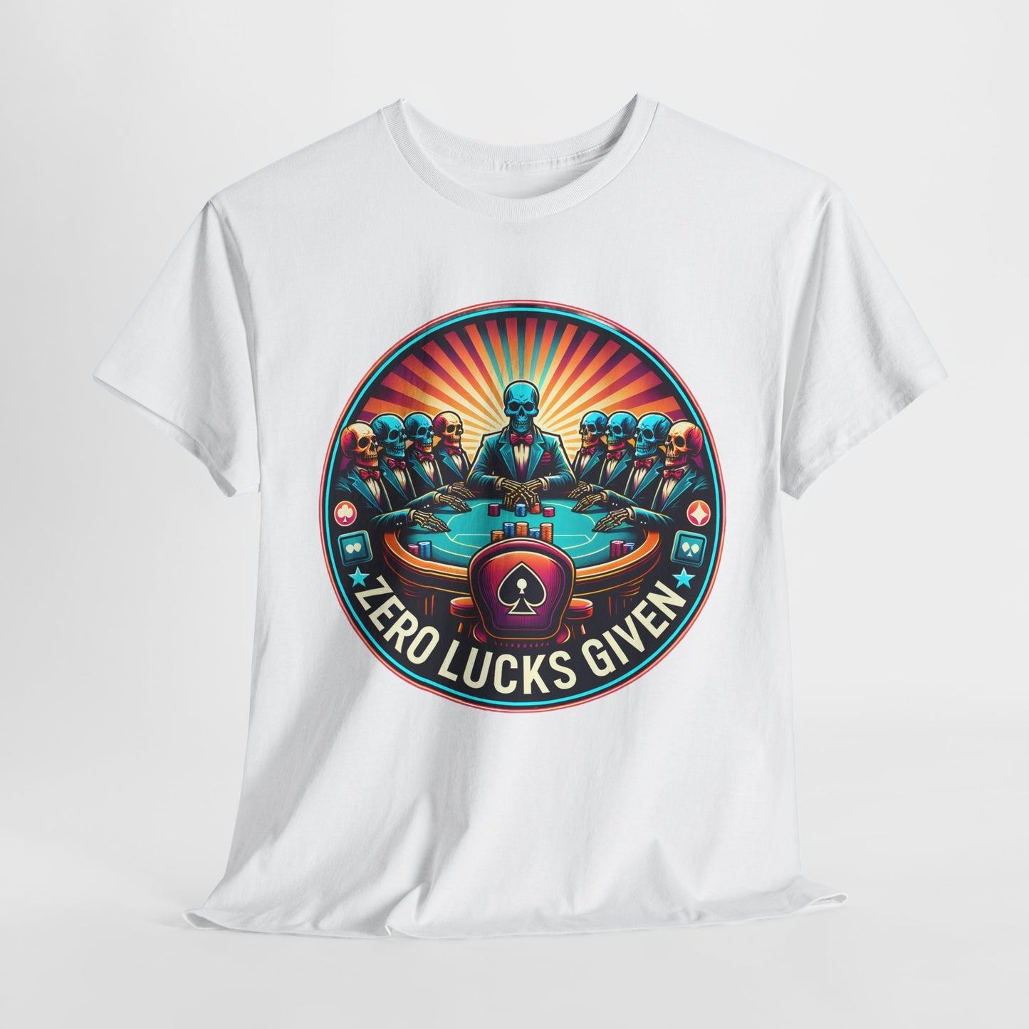 Zero Lucks Given unisex heavy cotton tee Poker Apparel