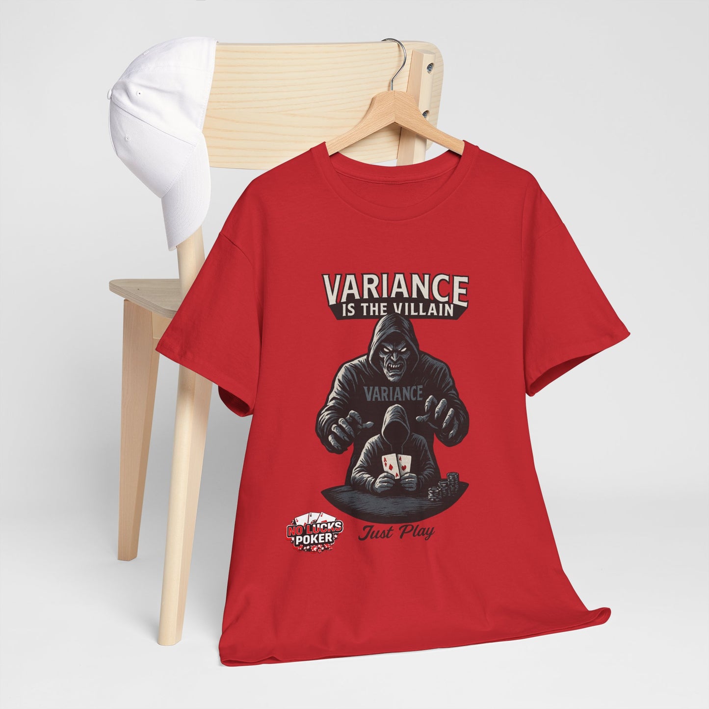 Variance is the Villain Poker T-Shirt | Zero Lucks – Fight the Swings