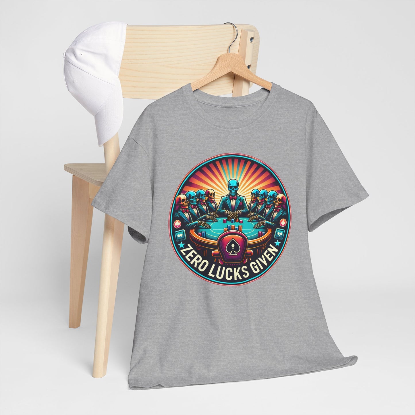 Zero Lucks Given unisex heavy cotton tee Poker Apparel