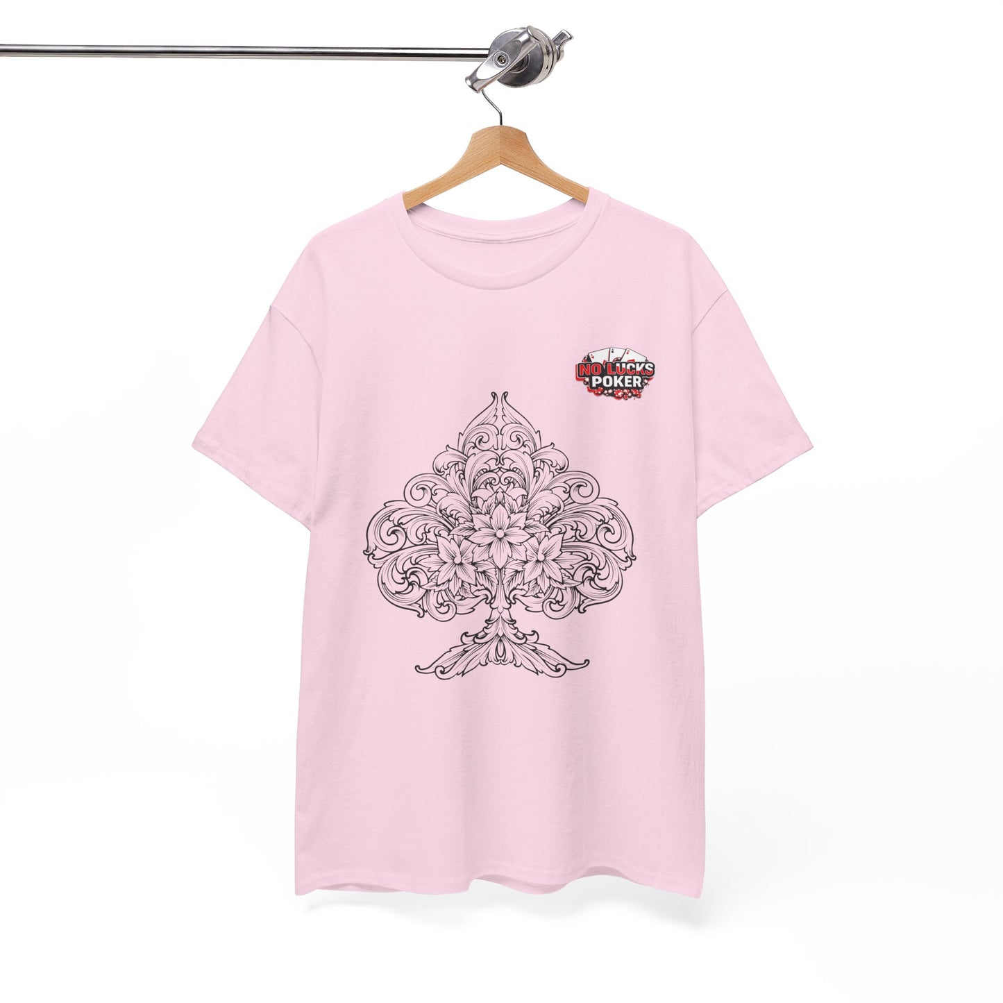 No Lucks Given – Spade Poker T-Shirt (Good Luck, All In)