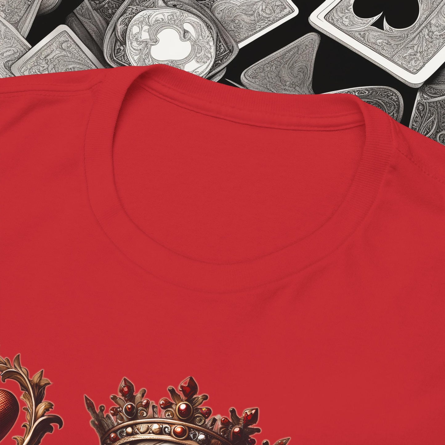 Queen of Hearts Poker T-Shirt | Unisex Heavy Cotton Tee