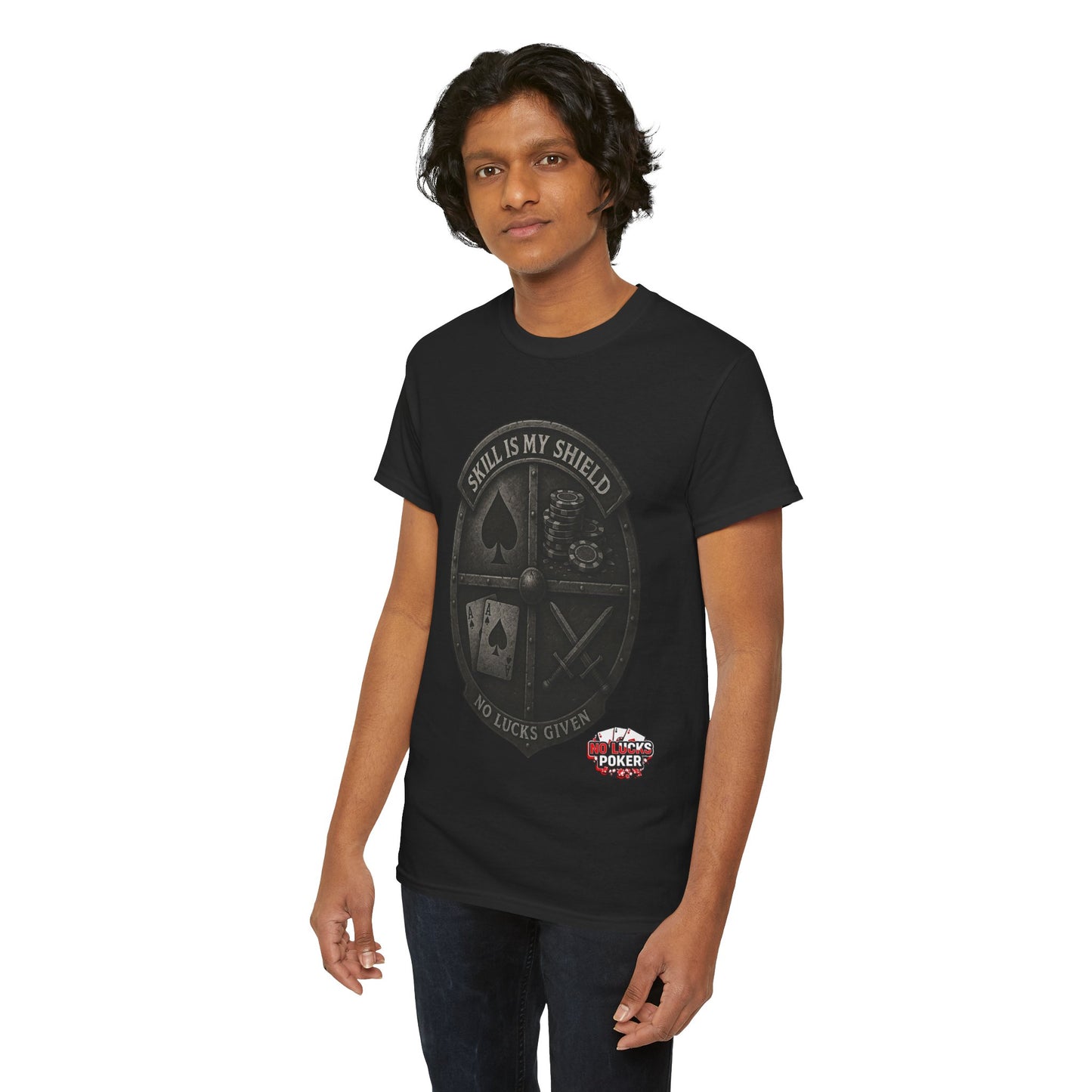 Stack or Shatter Poker T-Shirt | No Lucks Given – Skill Over Luck