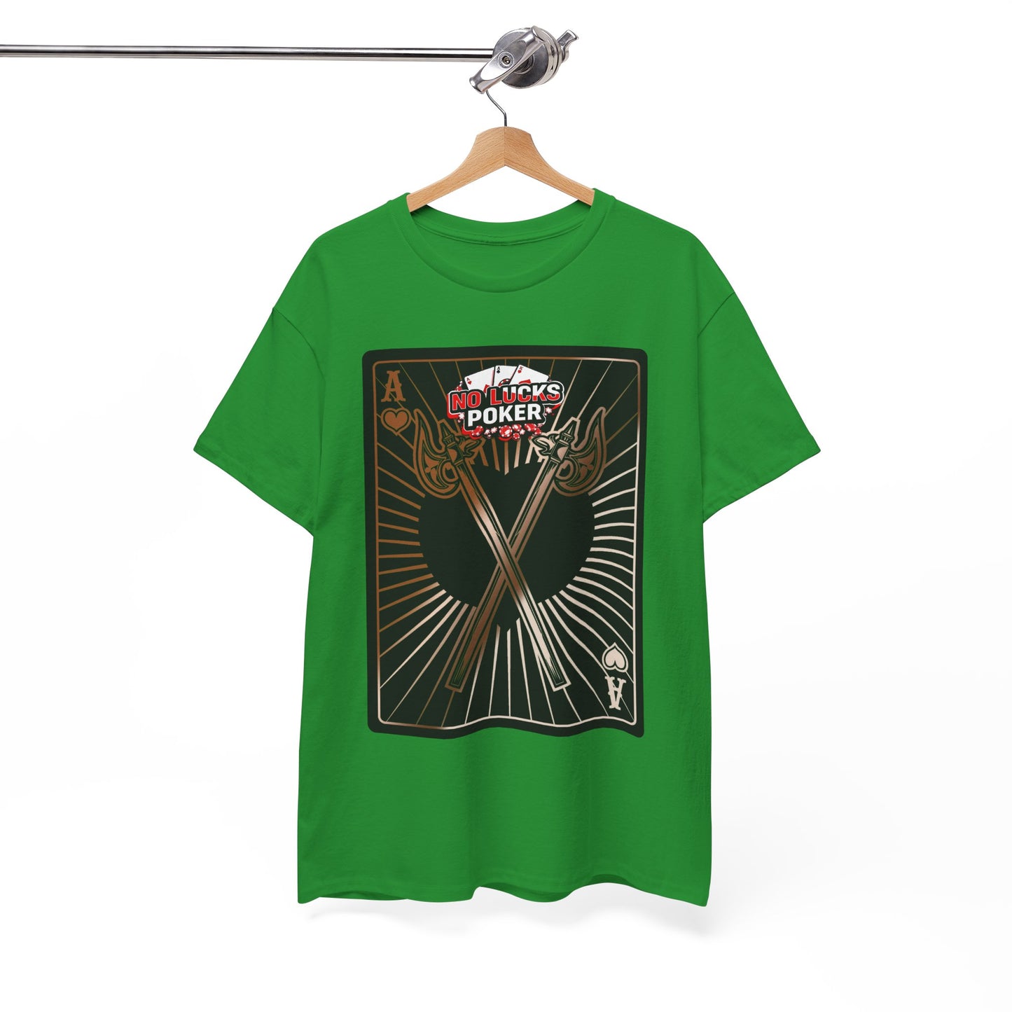 No Lucks Given: Ace of Hearts & Axes – Poker T-Shirt