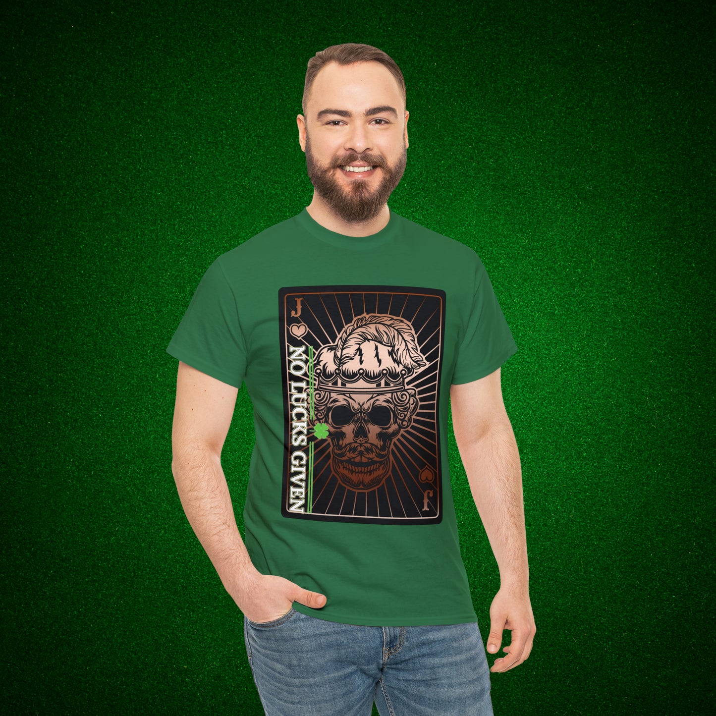 No Lucks Given Angry Jack of Hearts Copper Poker T-Shirt Must have Good Luck All-in