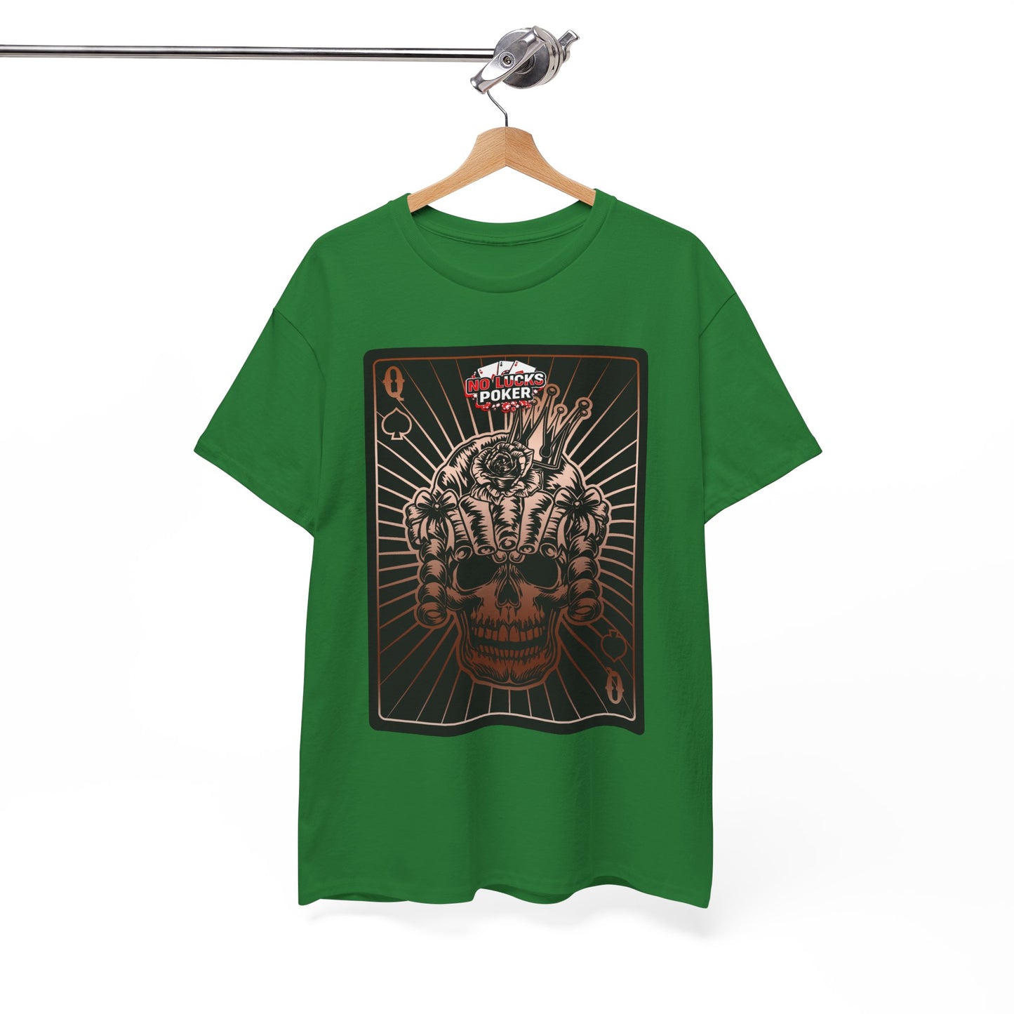 No Lucks Given – Angry Queen of Spades Poker Tee (Copper Edition)
