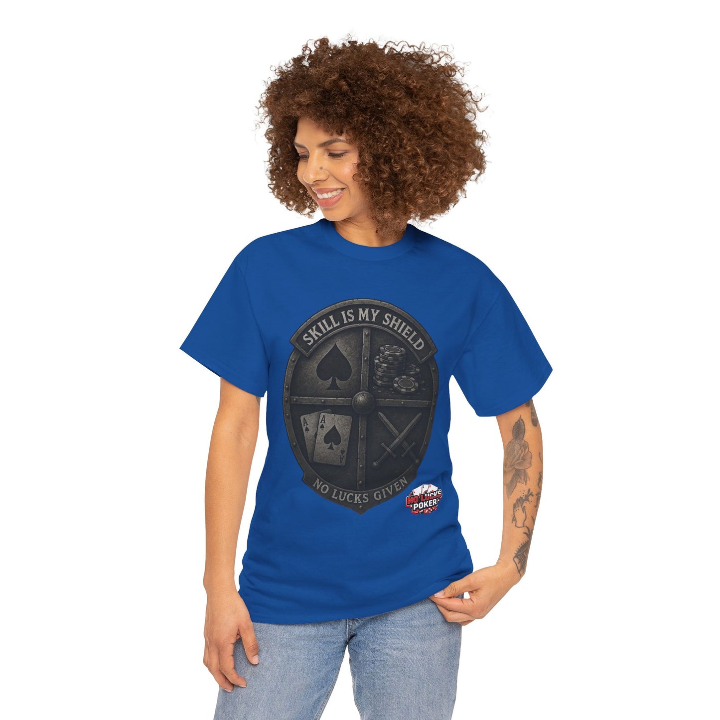 Stack or Shatter Poker T-Shirt | No Lucks Given – Skill Over Luck
