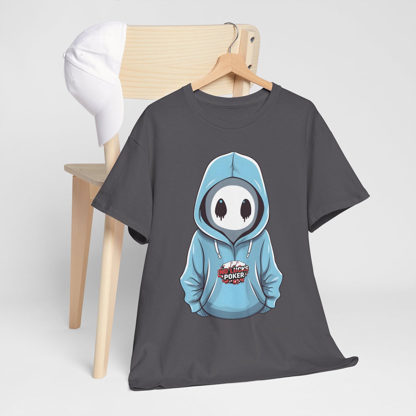 No Lucks Given – Mysterious Hoodie Player Poker Tee