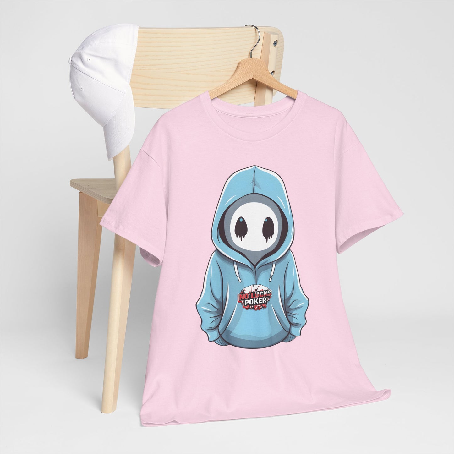 No Lucks Given – Mysterious Hoodie Player Poker Tee