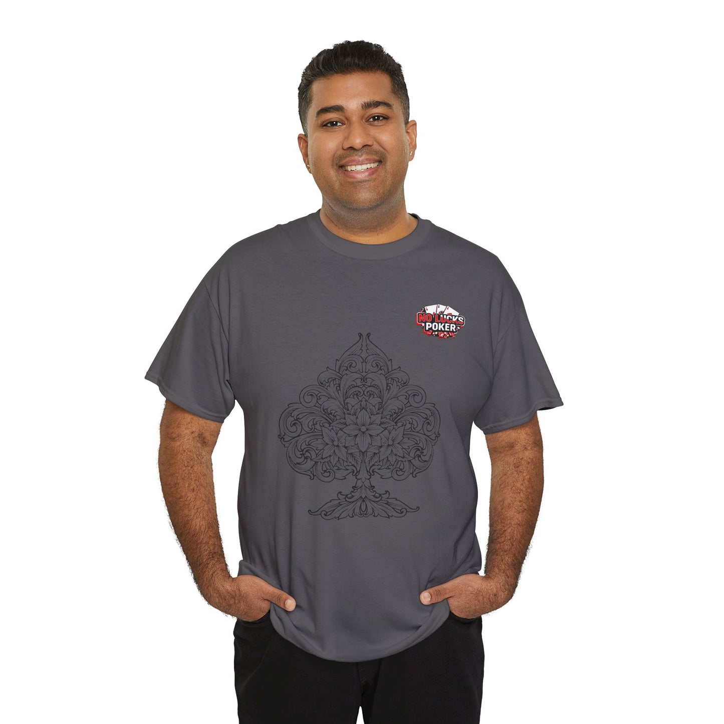 No Lucks Given – Spade Poker T-Shirt (Good Luck, All In)