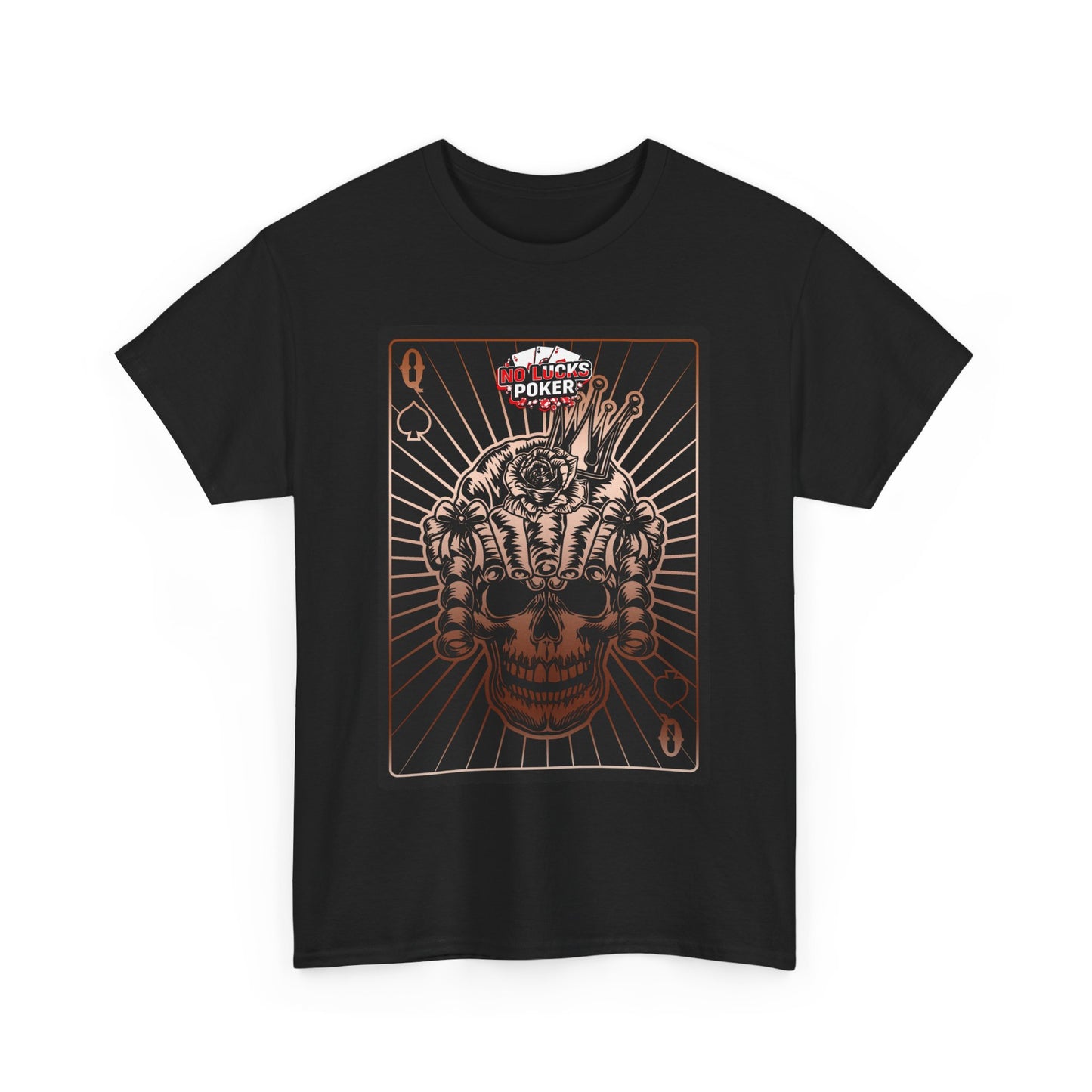 No Lucks Given – Angry Queen of Spades Poker Tee (Copper Edition)