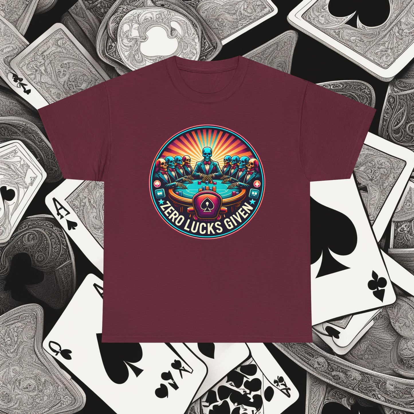 Zero Lucks Given unisex heavy cotton tee Poker Apparel