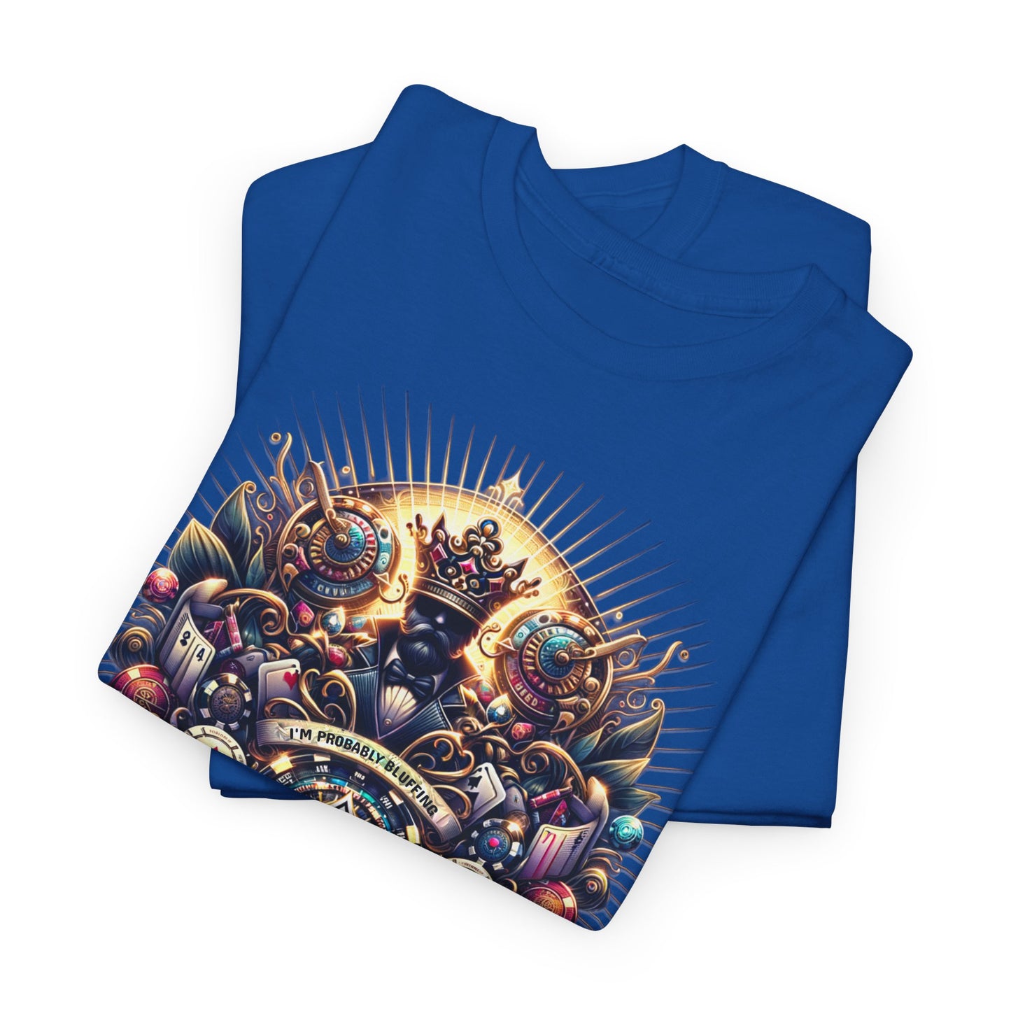I'm Probably Bluffing unisex heavy cotton tee Poker Apparel