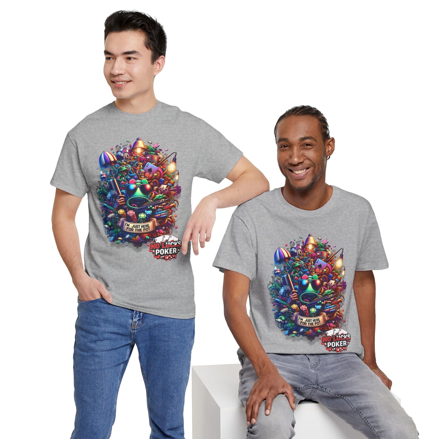 I'm Just here for the Pot unisex heavy cotton tee Poker Apparel