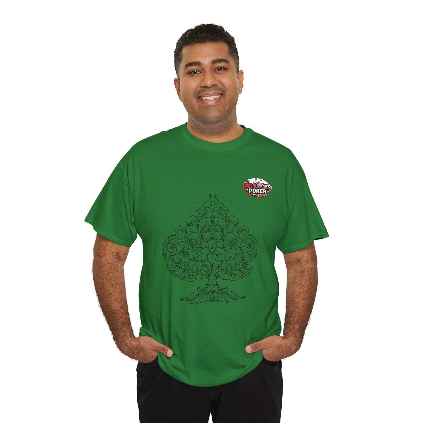 No Lucks Given – Spade Poker T-Shirt (Good Luck, All In)