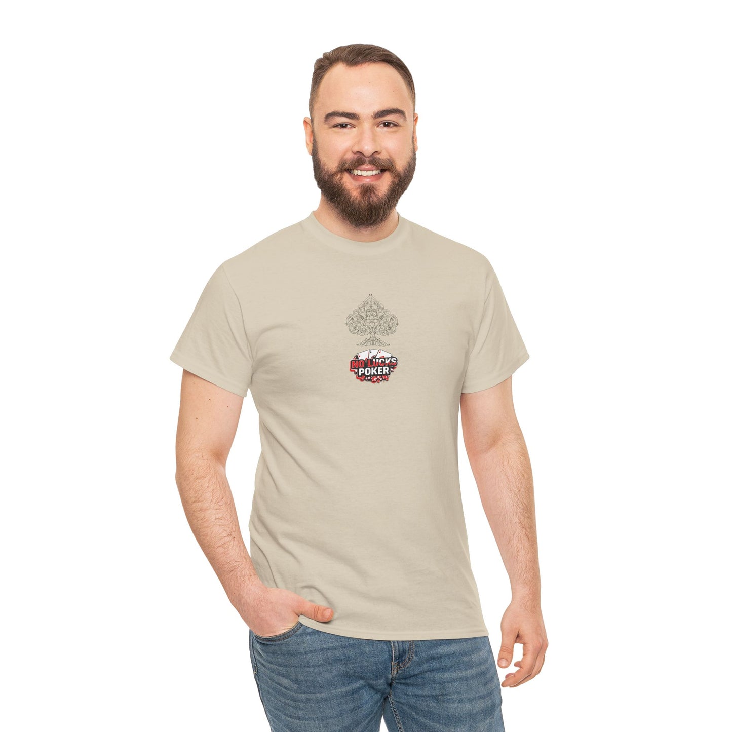 No Lucks Given Logo Poker T-Shirt | Built for Players, Not Luck