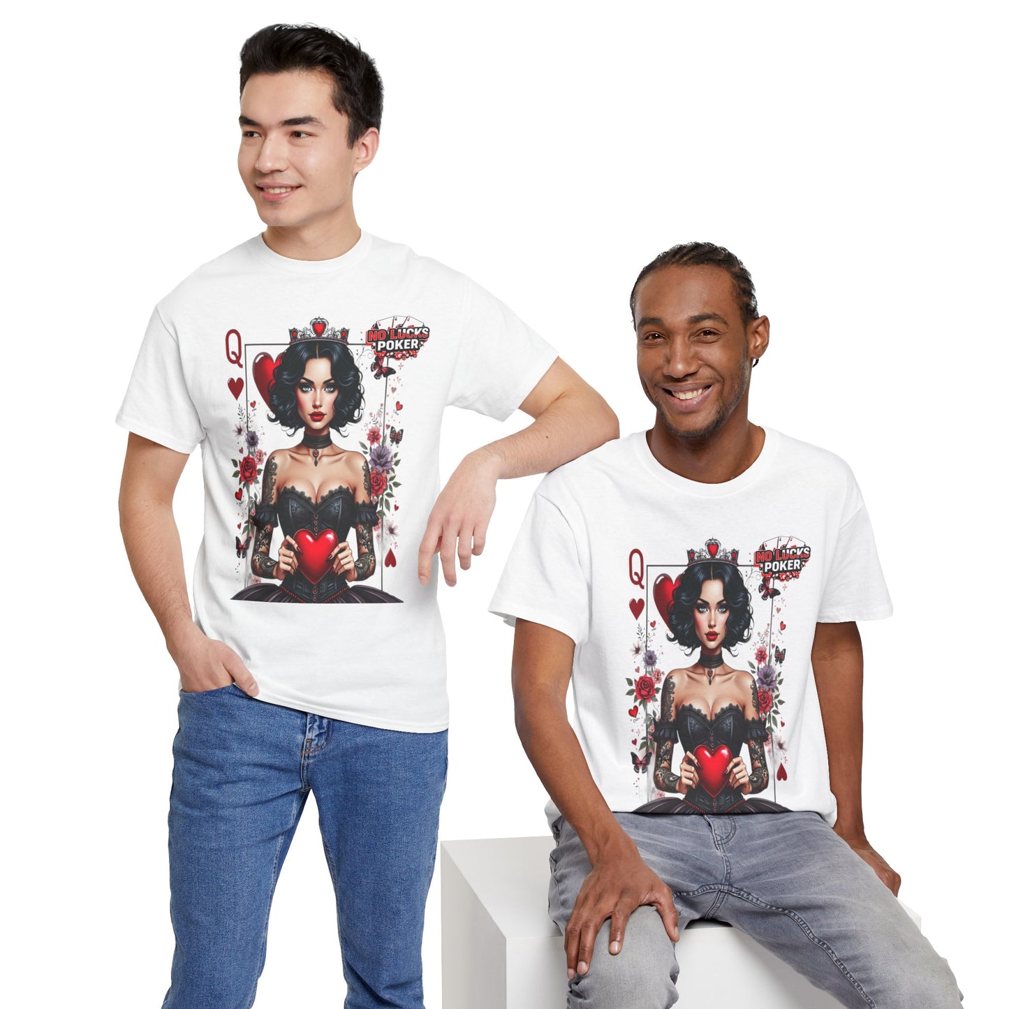 Gothic Queen of Hearts Poker T-Shirt | Dark Poker Apparel – Unisex Fit