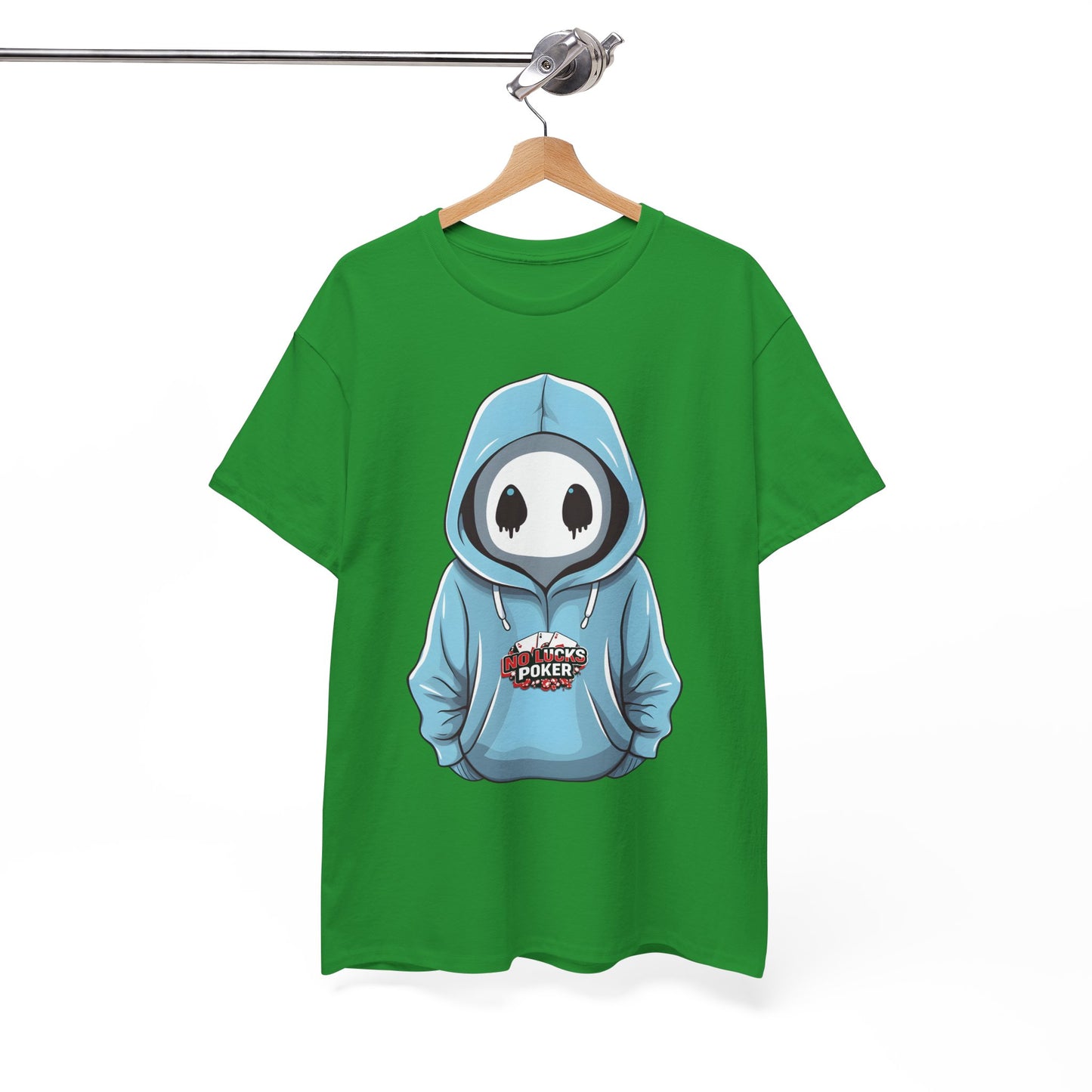No Lucks Given – Mysterious Hoodie Player Poker Tee