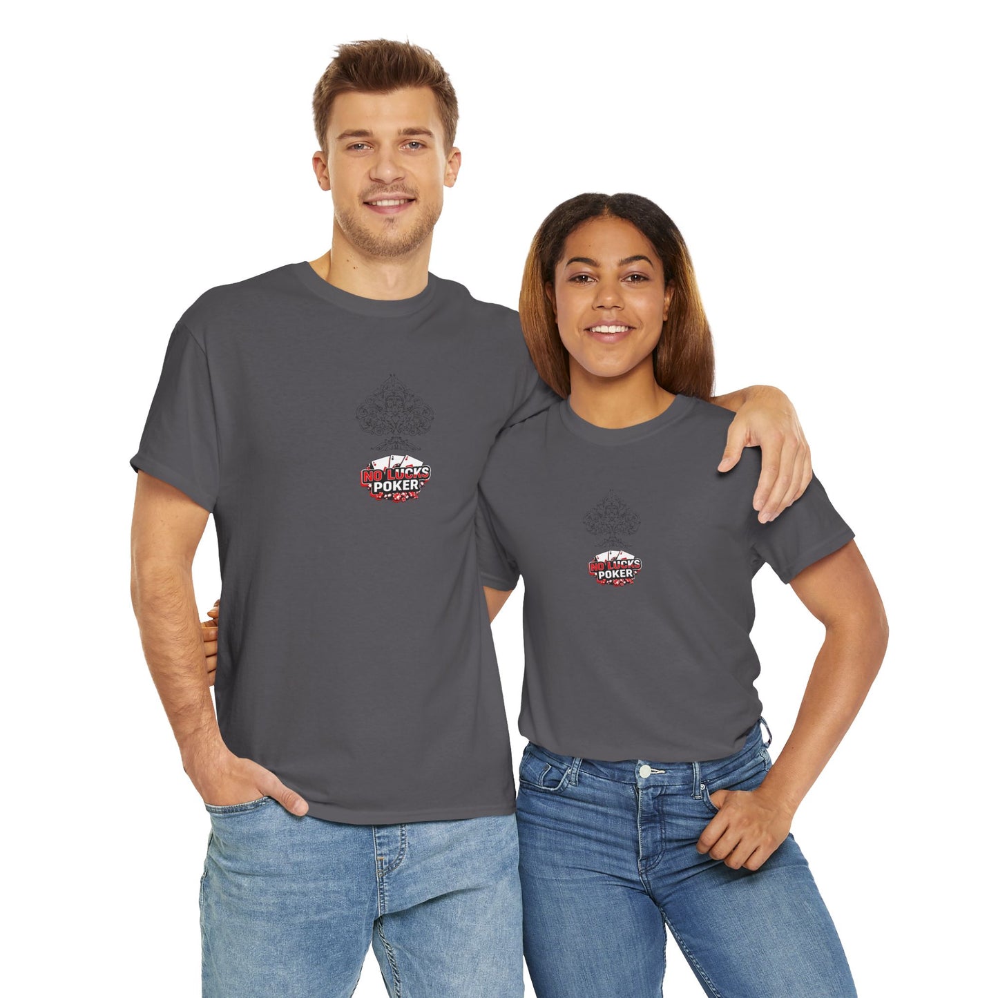No Lucks Given Logo Poker T-Shirt | Built for Players, Not Luck
