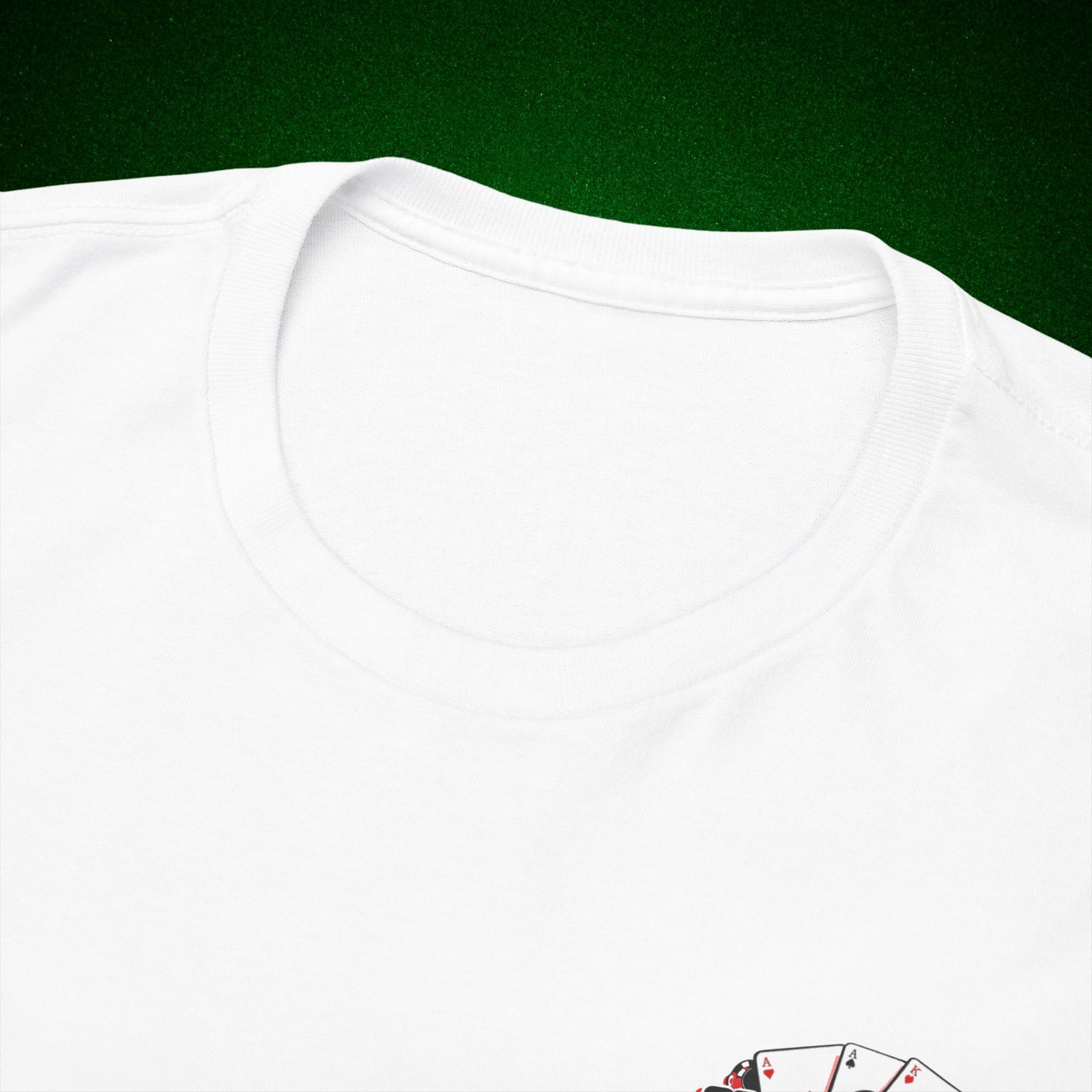 No Lucks Given Large Clover Poker T-Shirt Good Luck All-in