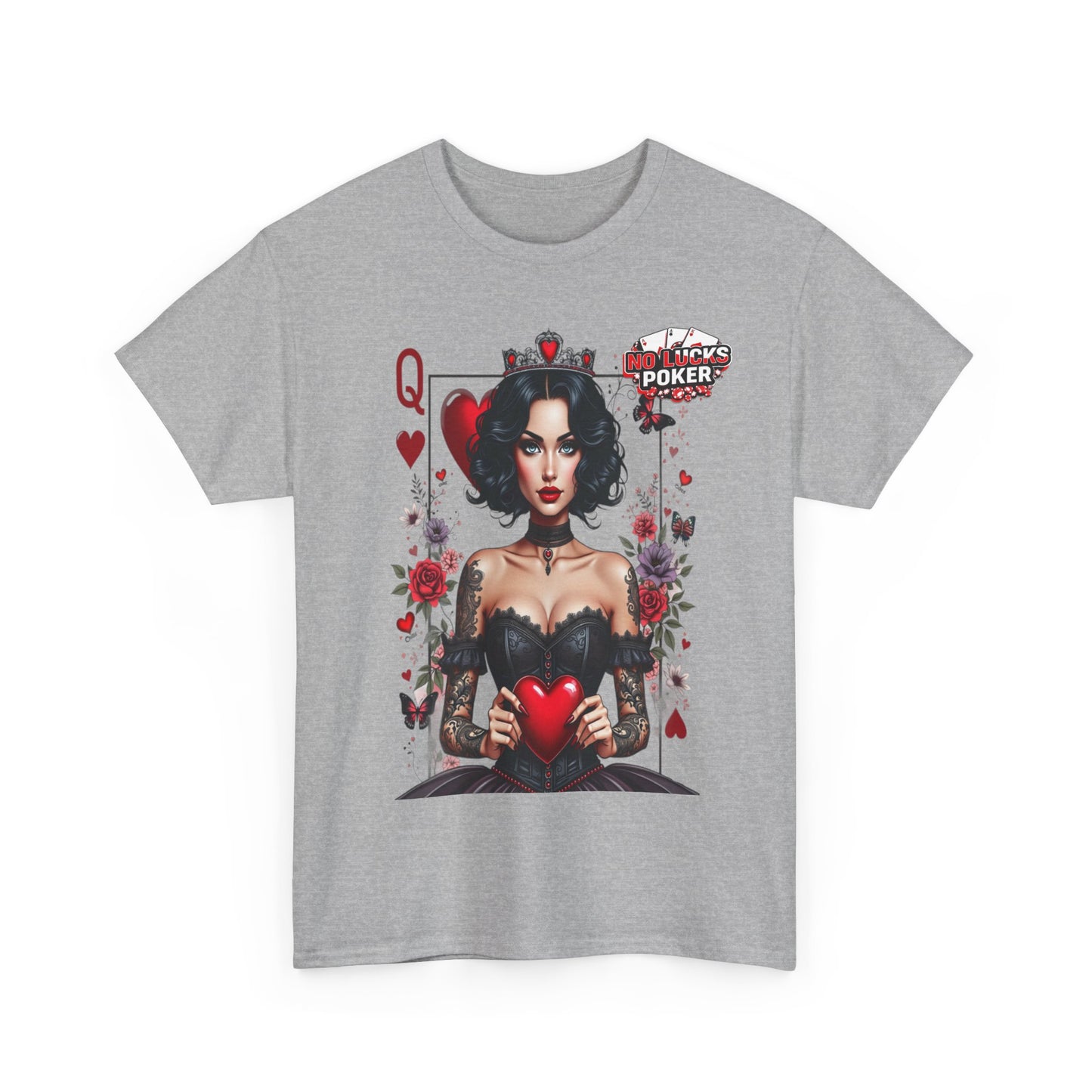 Gothic Queen of Hearts Poker T-Shirt | Dark Poker Apparel – Unisex Fit