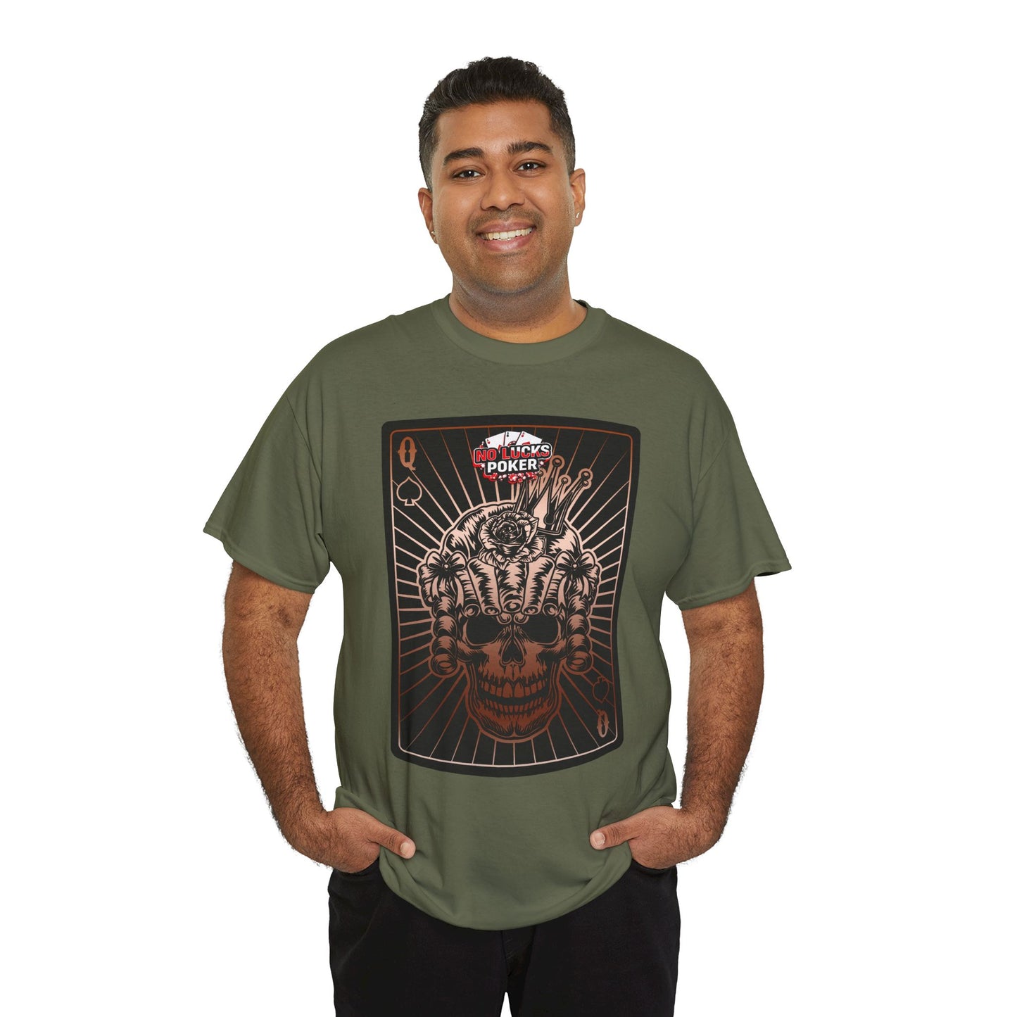 No Lucks Given – Angry Queen of Spades Poker Tee (Copper Edition)