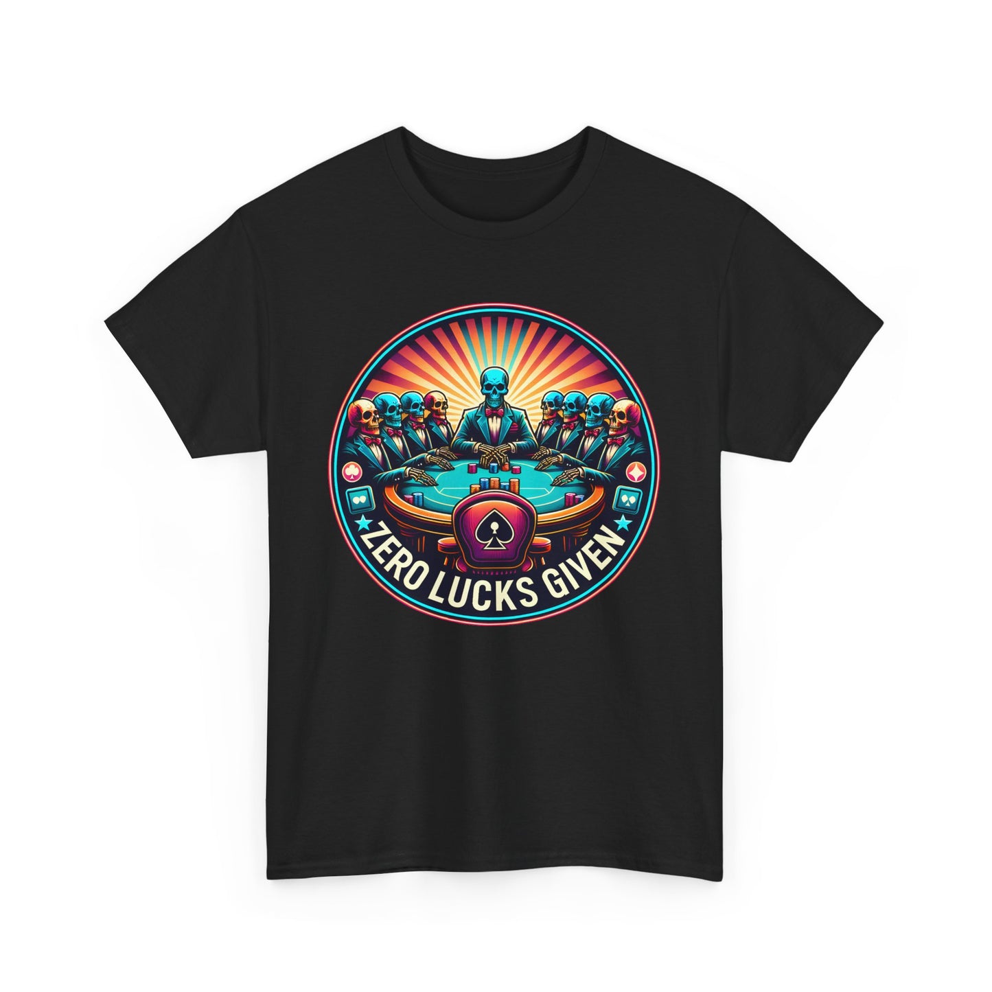 Zero Lucks Given unisex heavy cotton tee Poker Apparel
