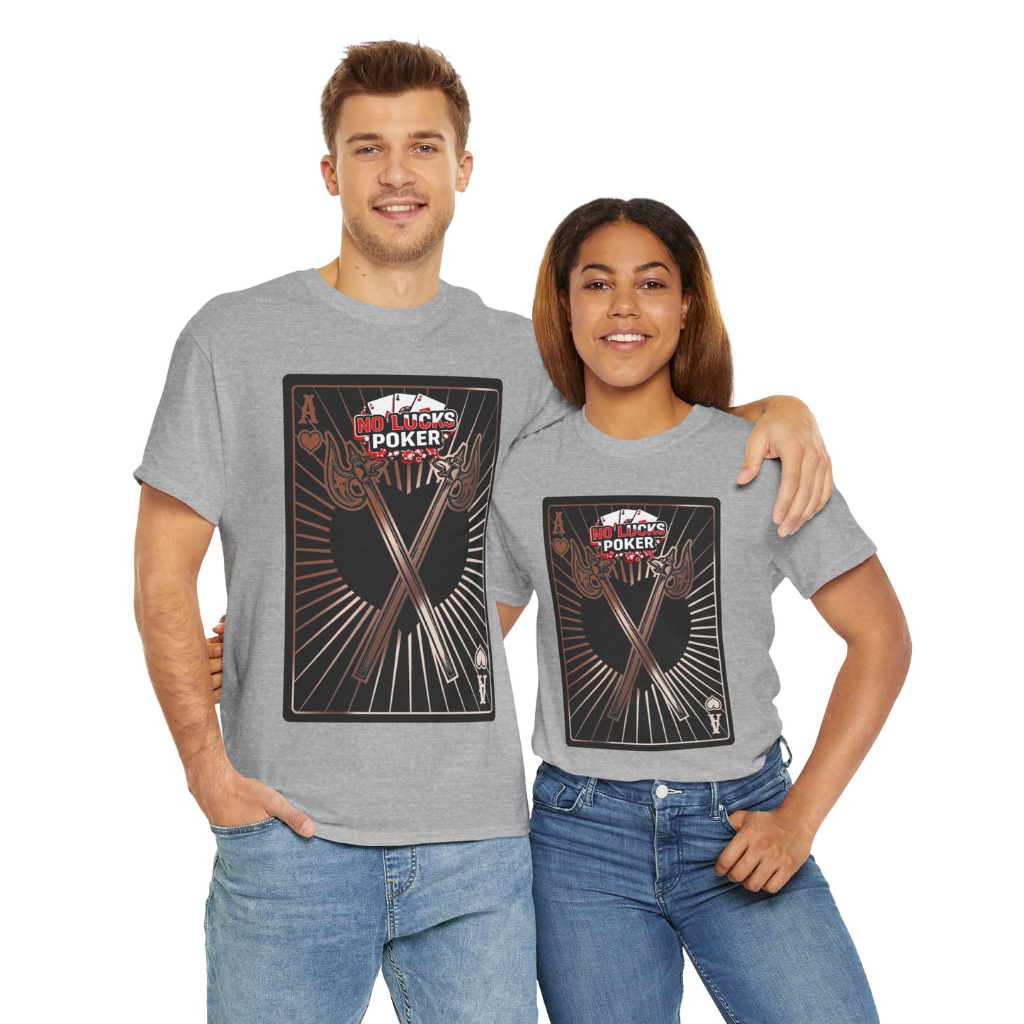 No Lucks Given: Ace of Hearts & Axes – Poker T-Shirt