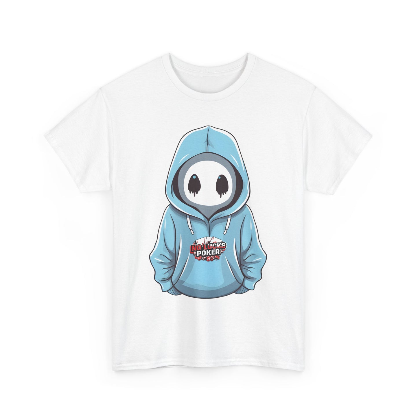 No Lucks Given – Mysterious Hoodie Player Poker Tee