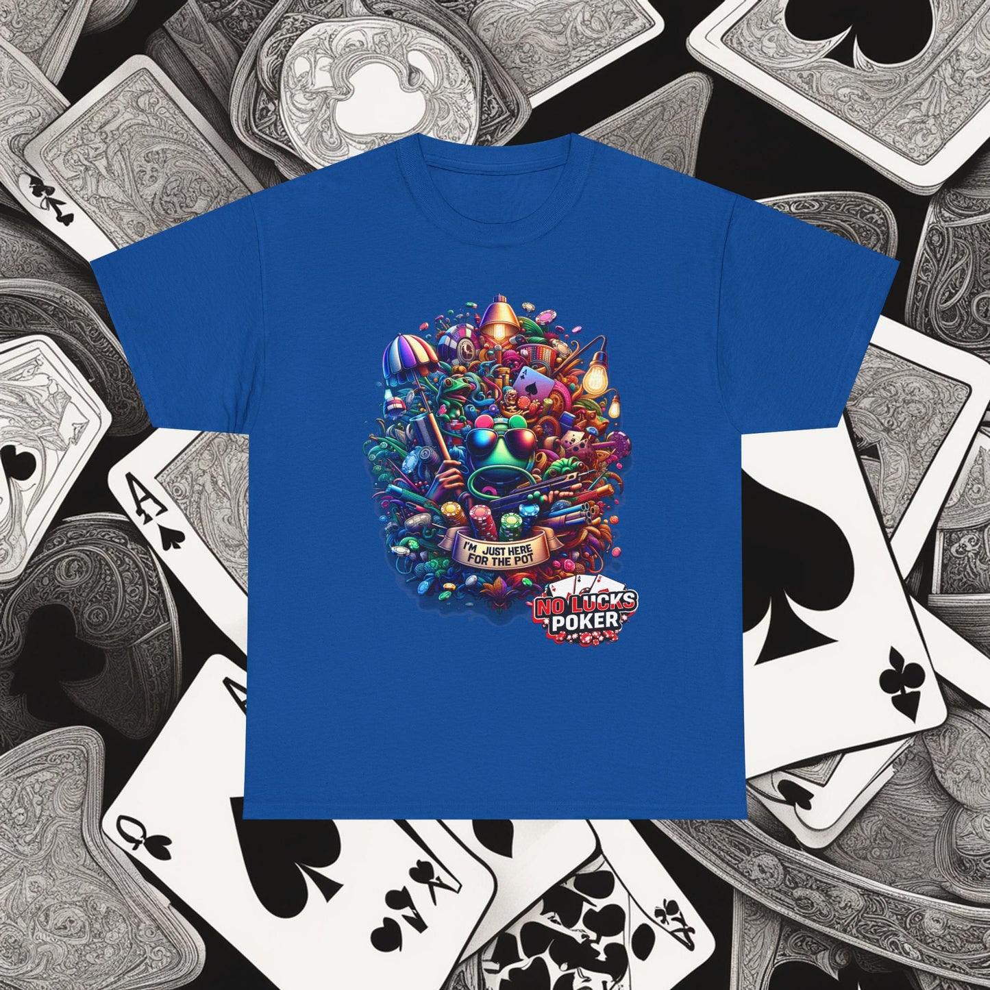 I'm Just here for the Pot unisex heavy cotton tee Poker Apparel