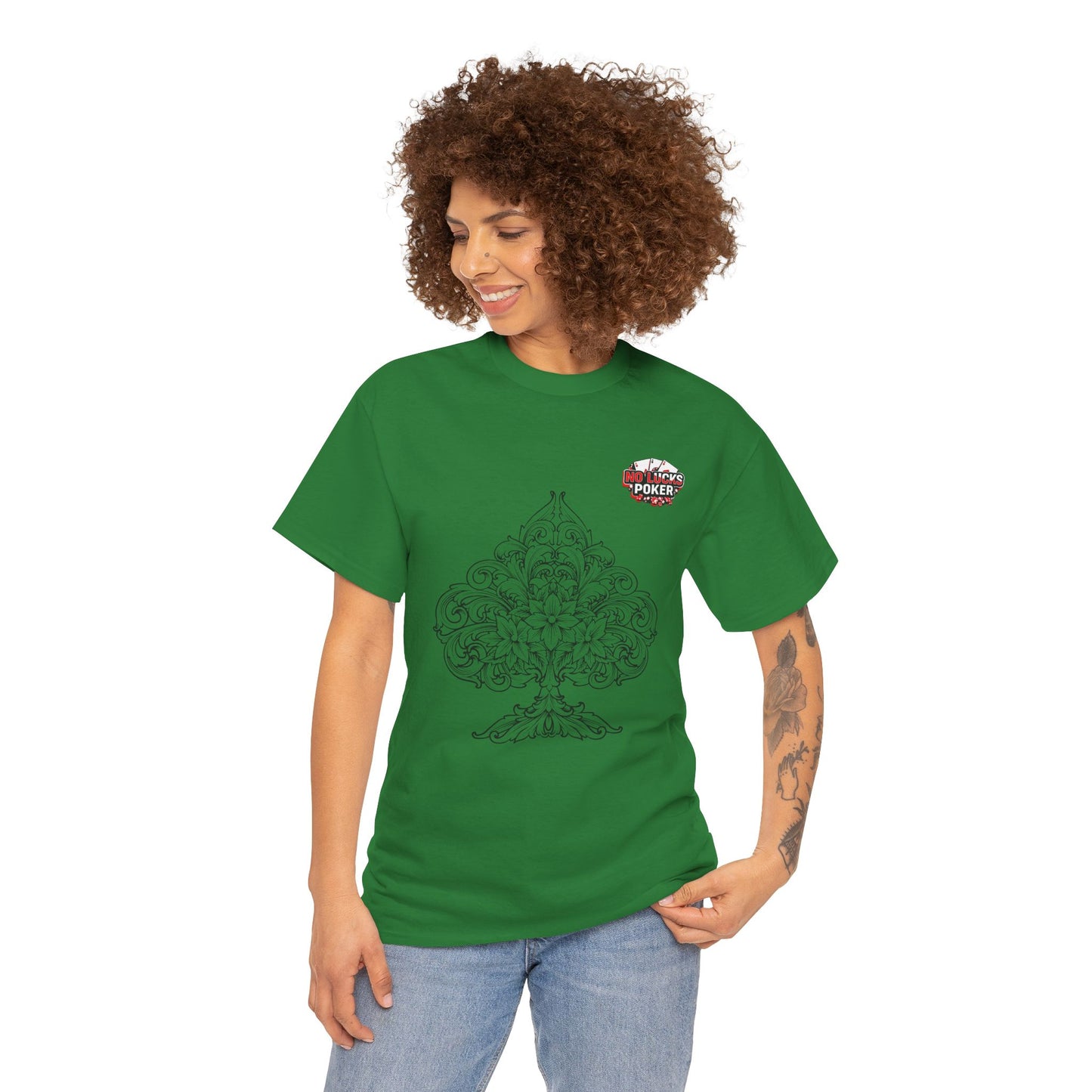 No Lucks Given – Spade Poker T-Shirt (Good Luck, All In)