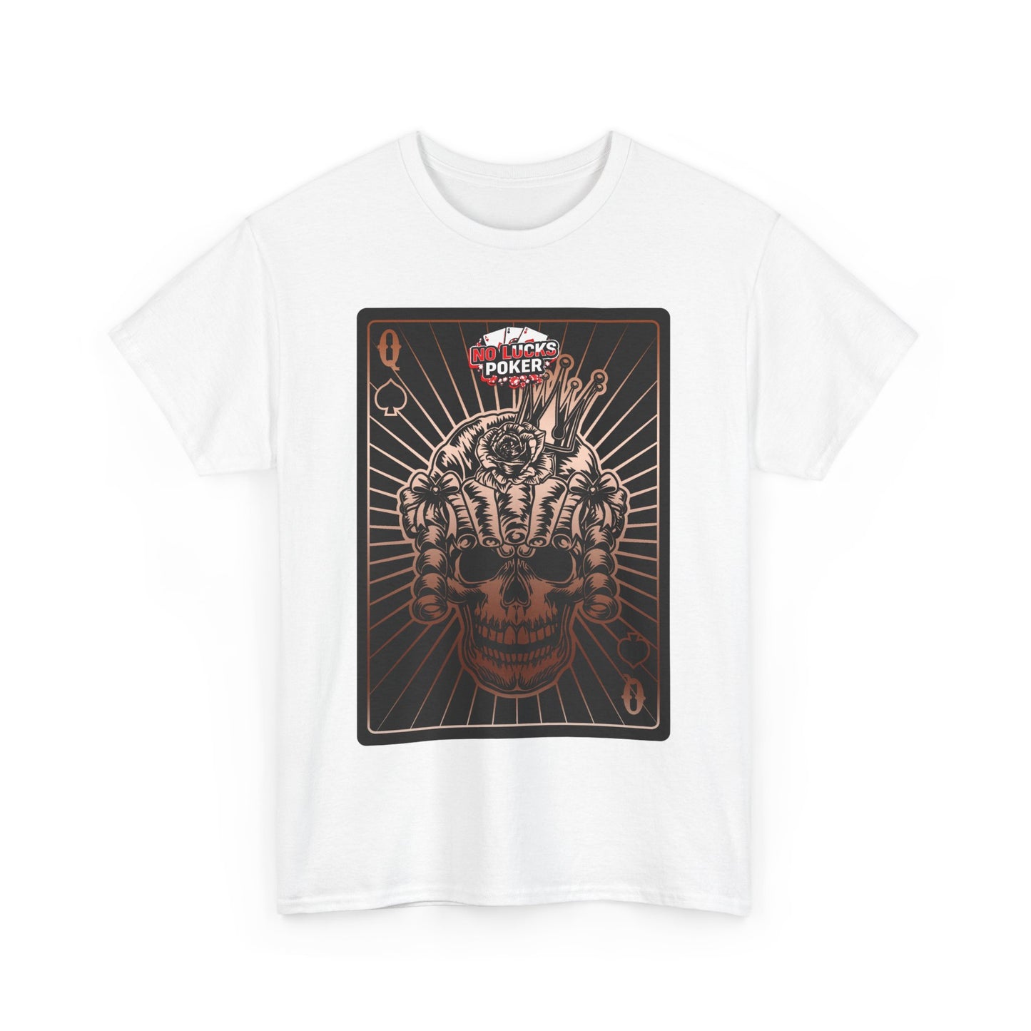No Lucks Given – Angry Queen of Spades Poker Tee (Copper Edition)