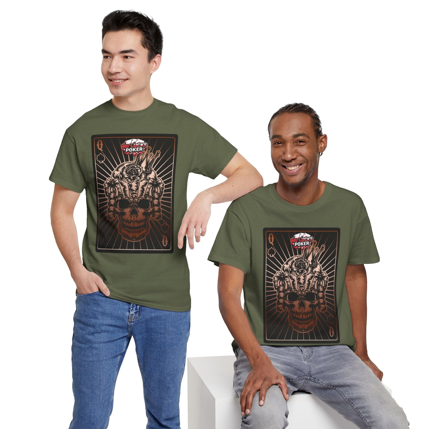 No Lucks Given – Angry Queen of Spades Poker Tee (Copper Edition)