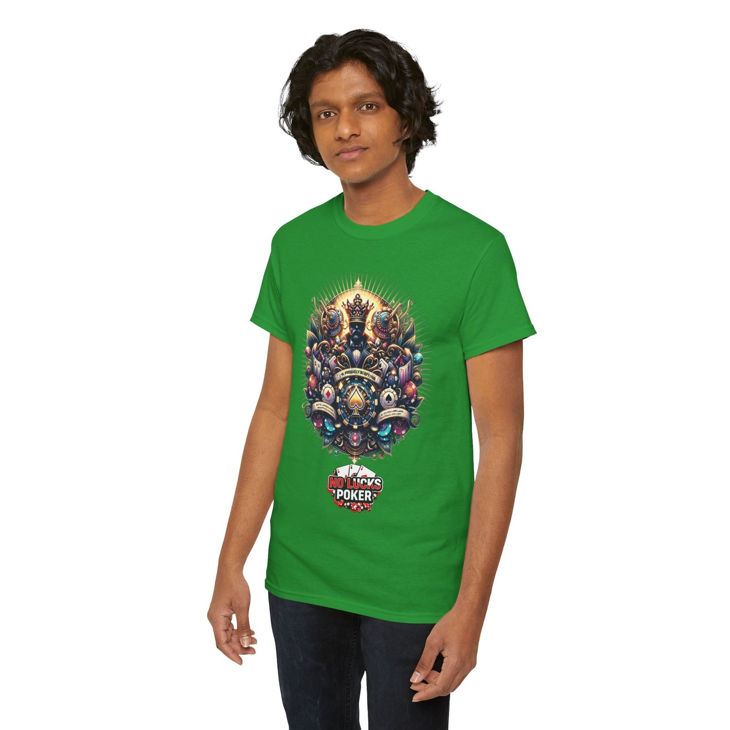 I'm Probably Bluffing unisex heavy cotton tee Poker Apparel