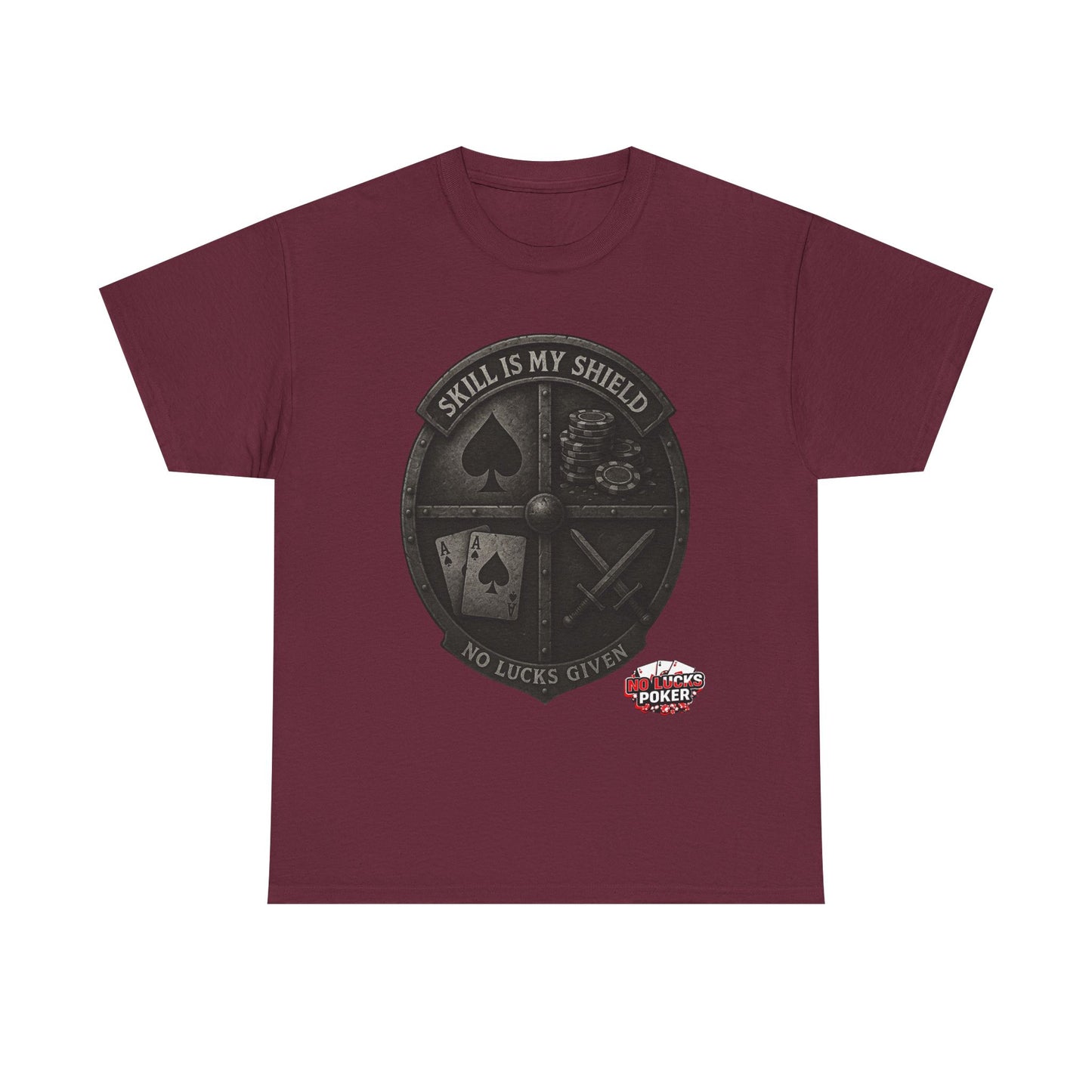 Stack or Shatter Poker T-Shirt | No Lucks Given – Skill Over Luck