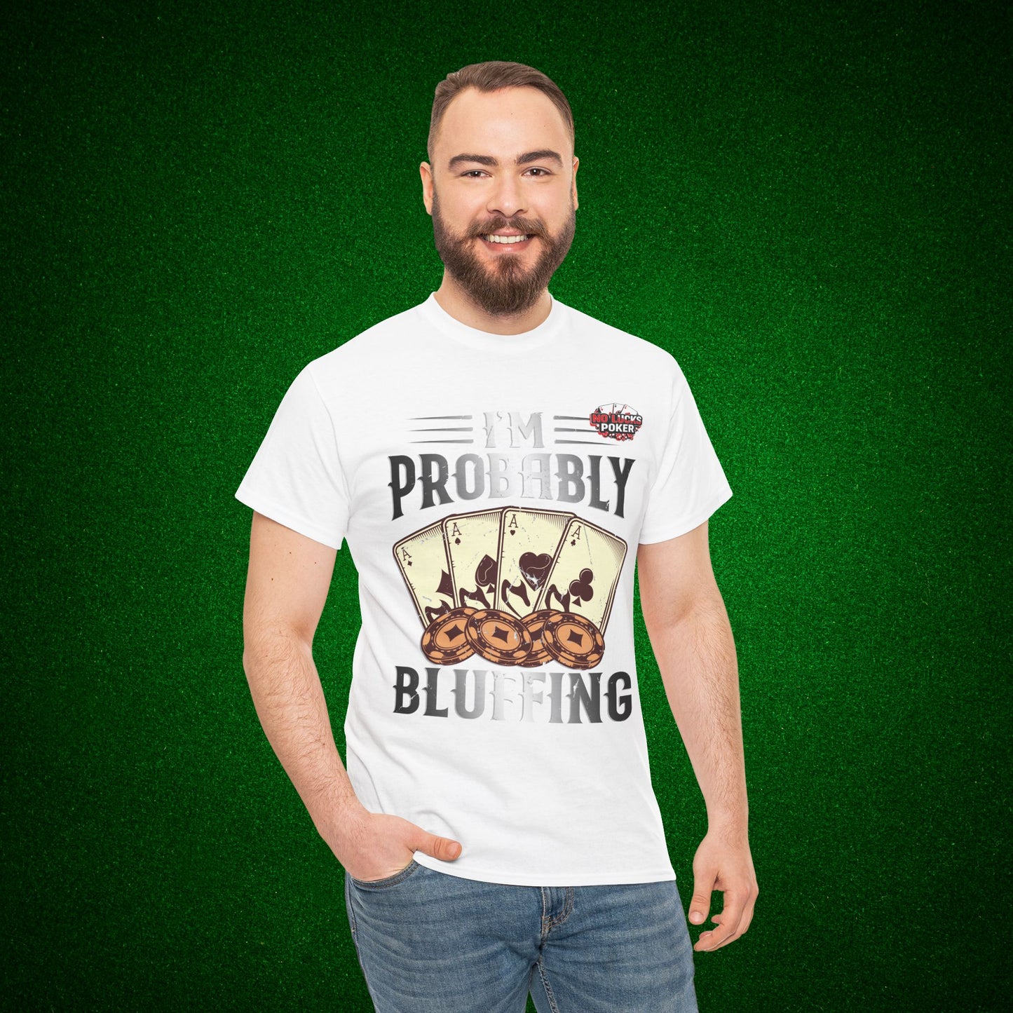 I'm Probably Bluffing Unisex Heavy Cotton Tee