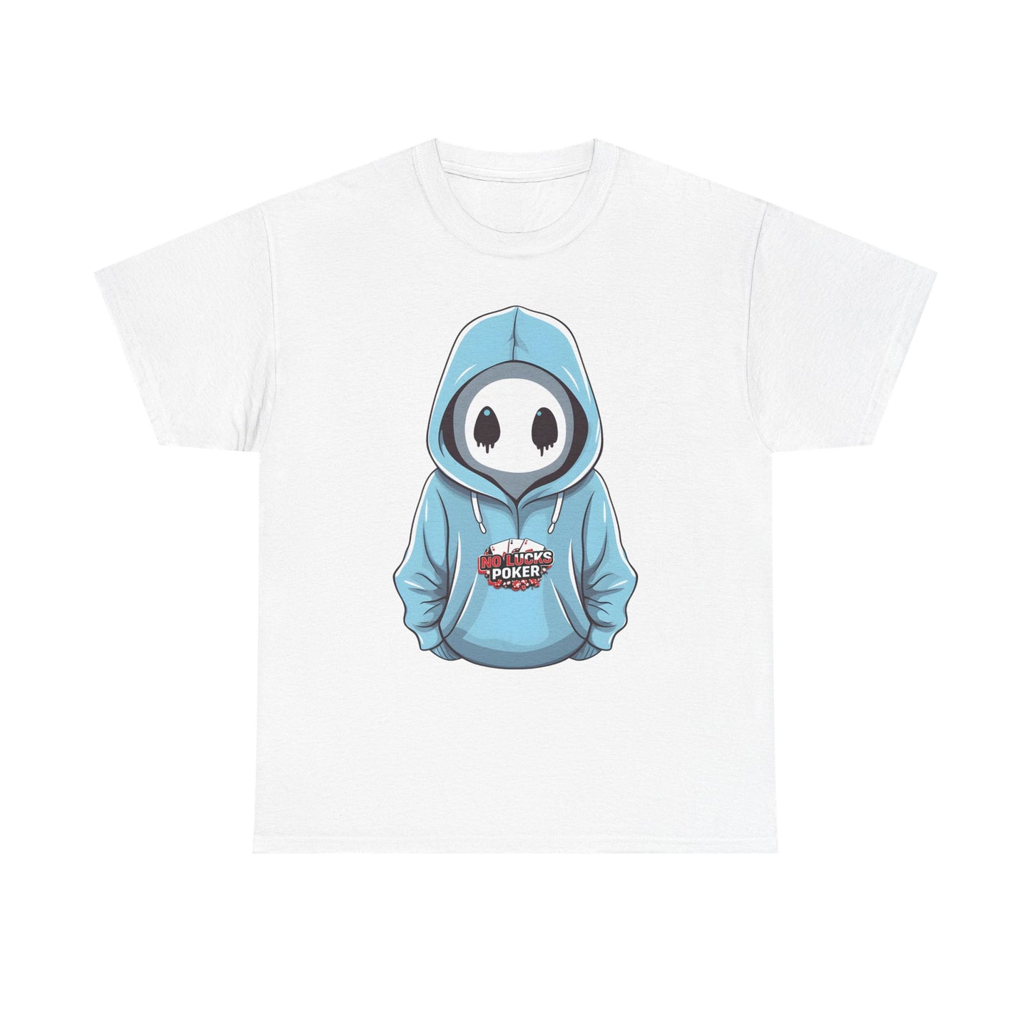 No Lucks Given – Mysterious Hoodie Player Poker Tee