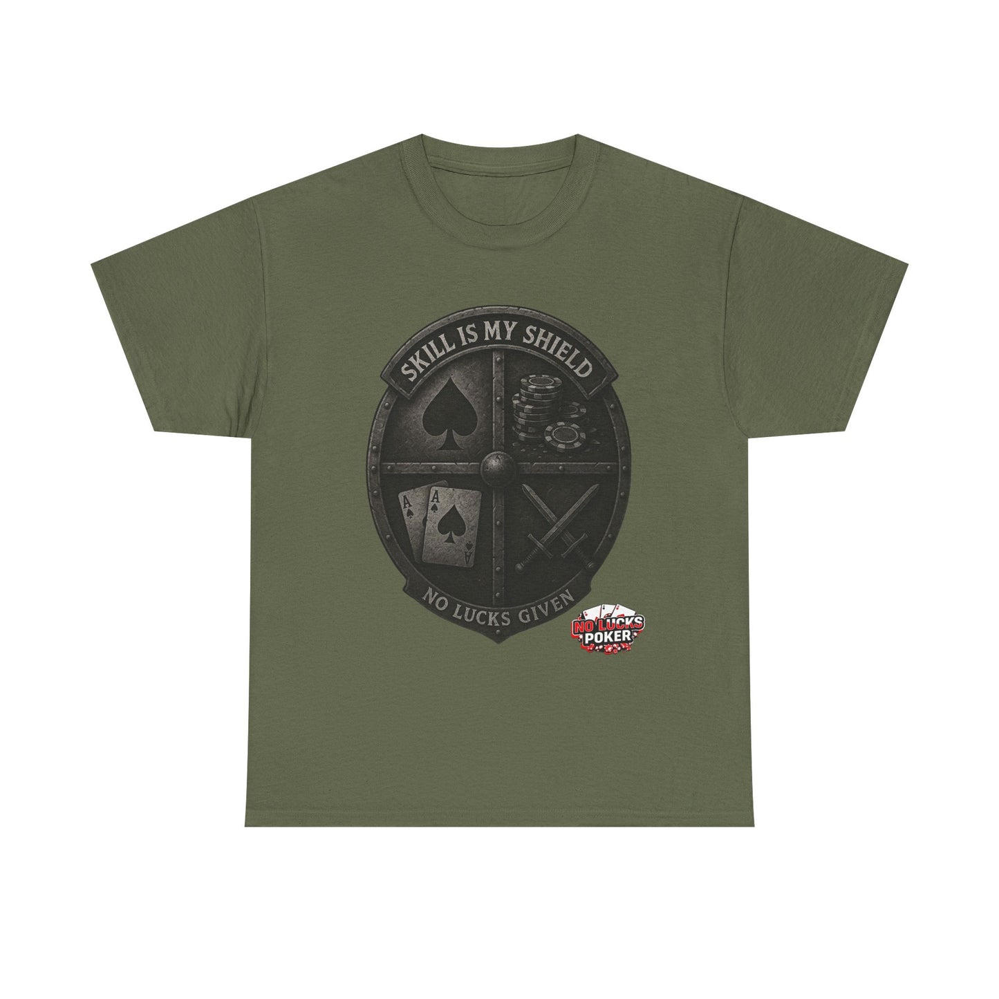 Stack or Shatter Poker T-Shirt | No Lucks Given – Skill Over Luck