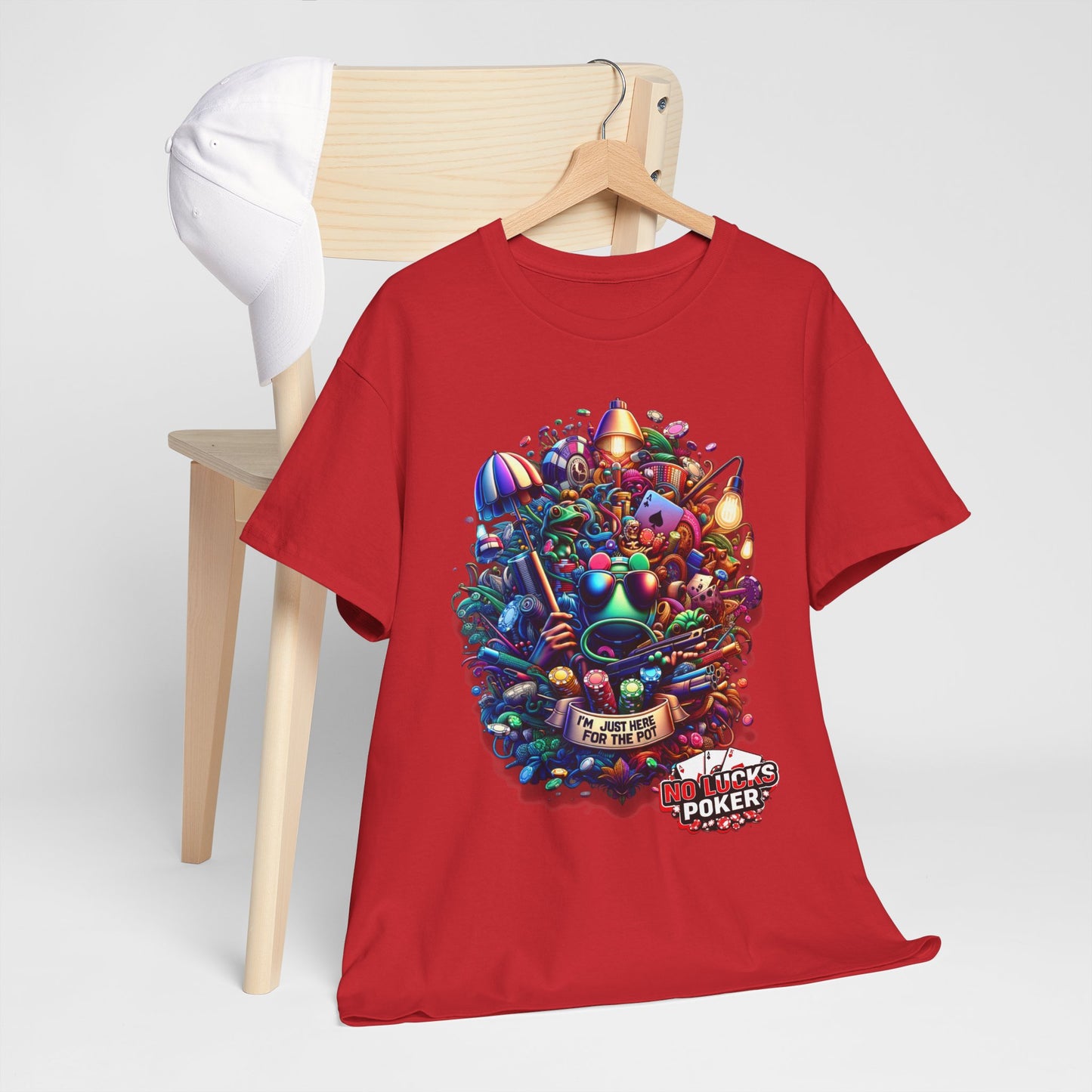 I'm Just here for the Pot unisex heavy cotton tee Poker Apparel